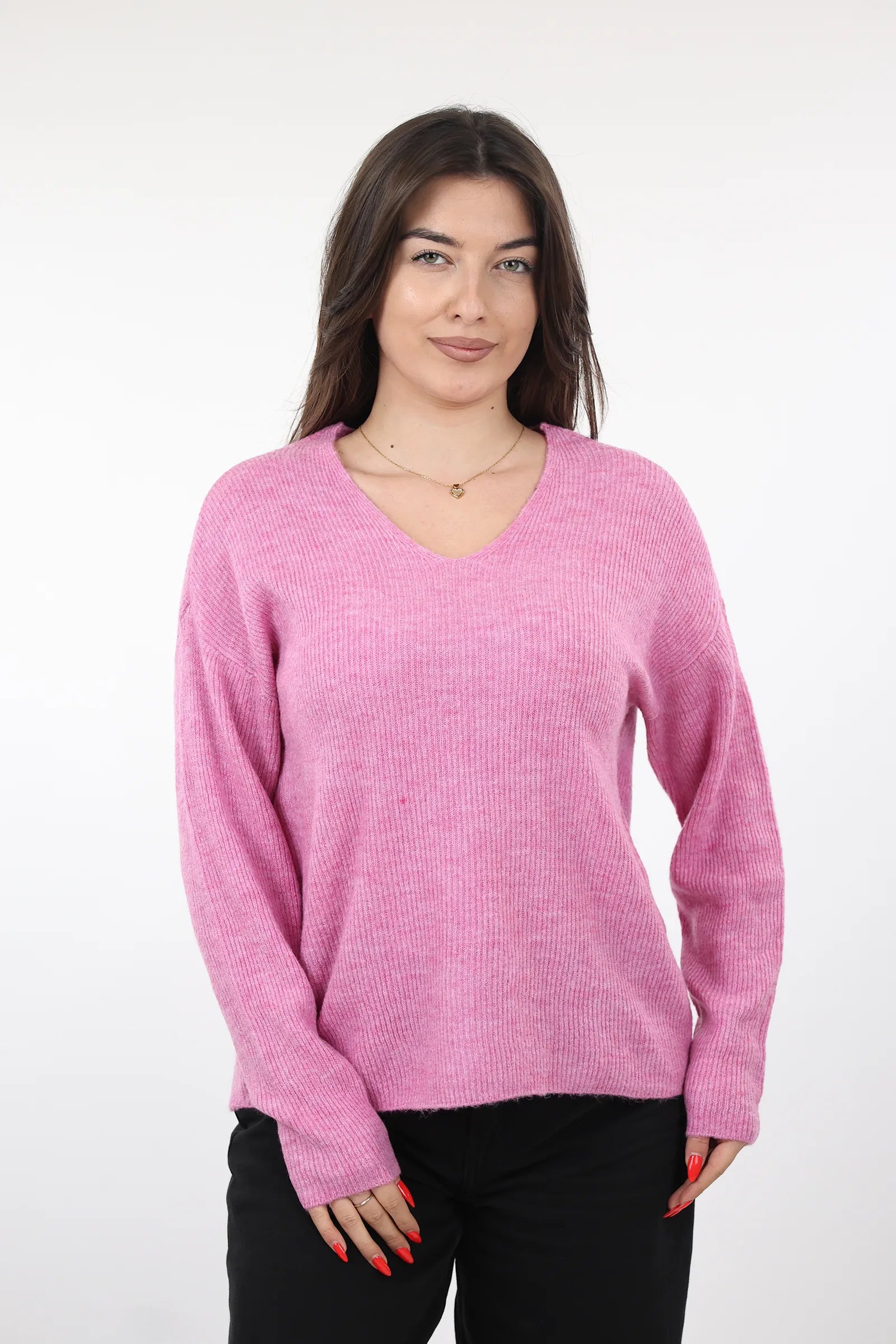 XHEMPER Deep V Knit