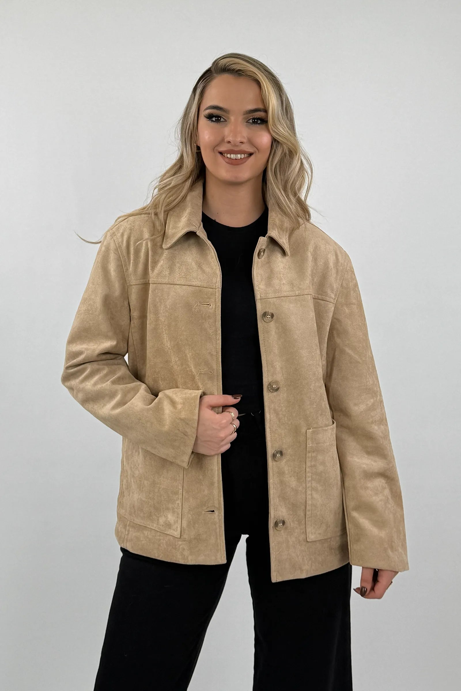 Jakne Boxy Fit Suede