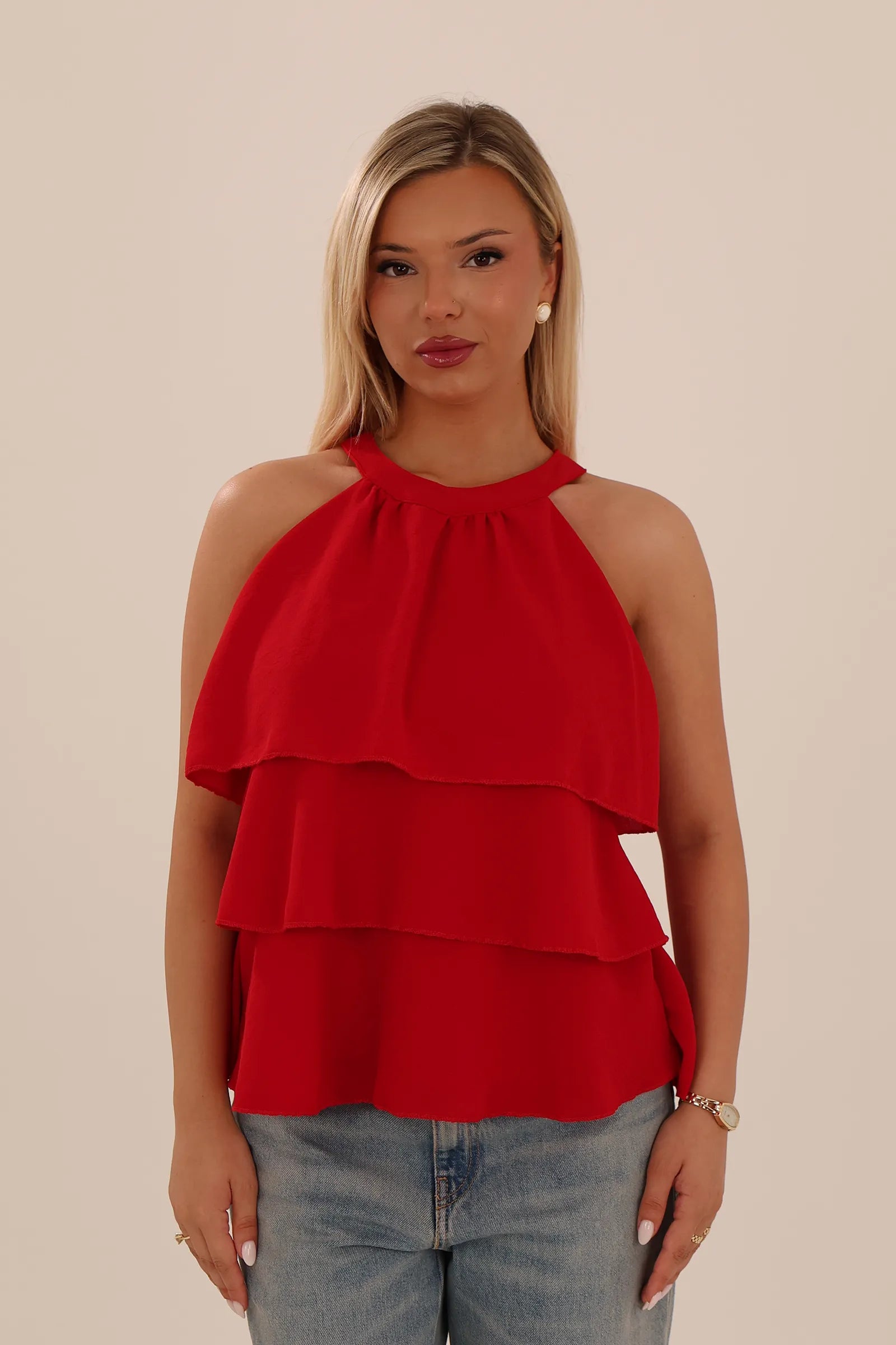 Maice red chiffon