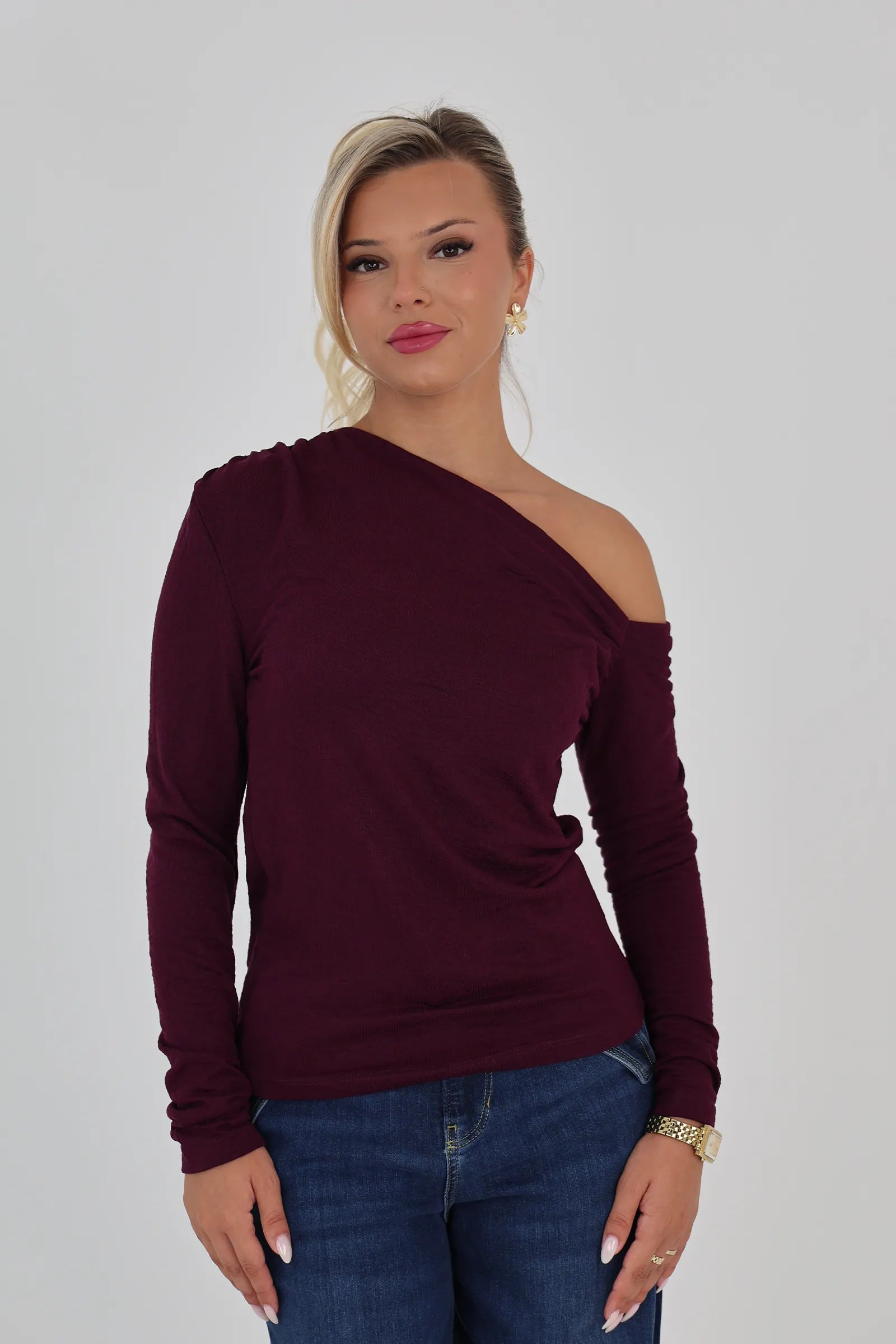 Bluze asymmetric neck