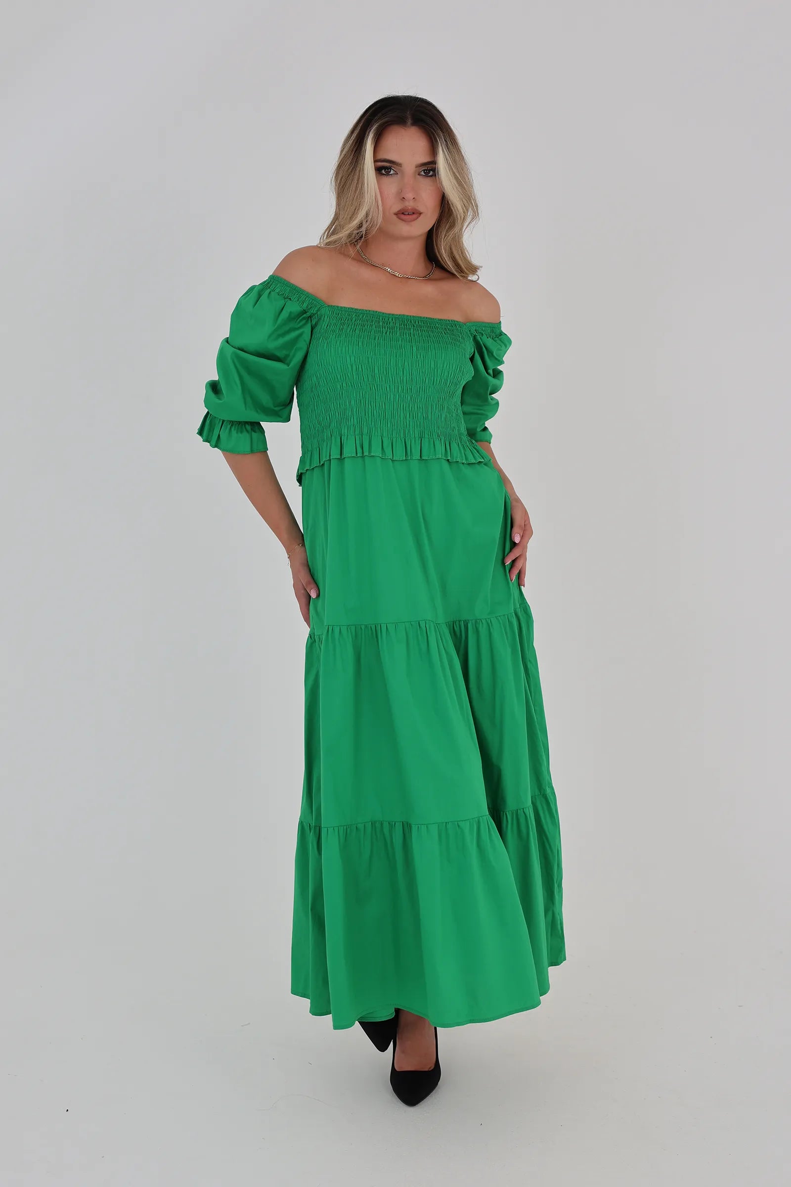 Fustan boho green