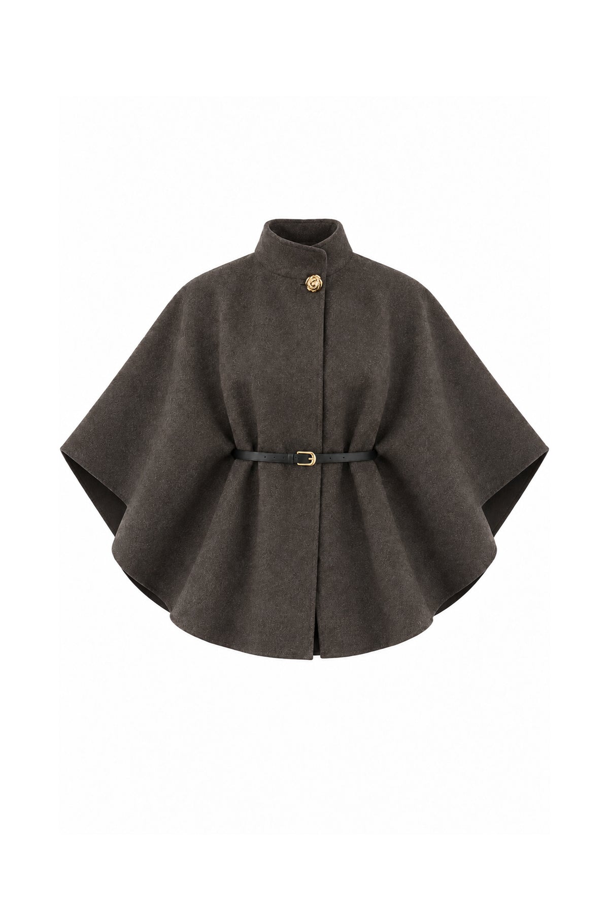 Sako mock-neck poncho