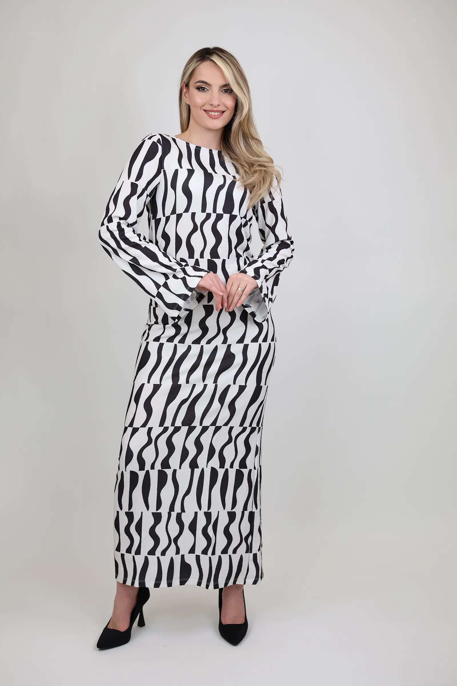 Fustan abstract maxi