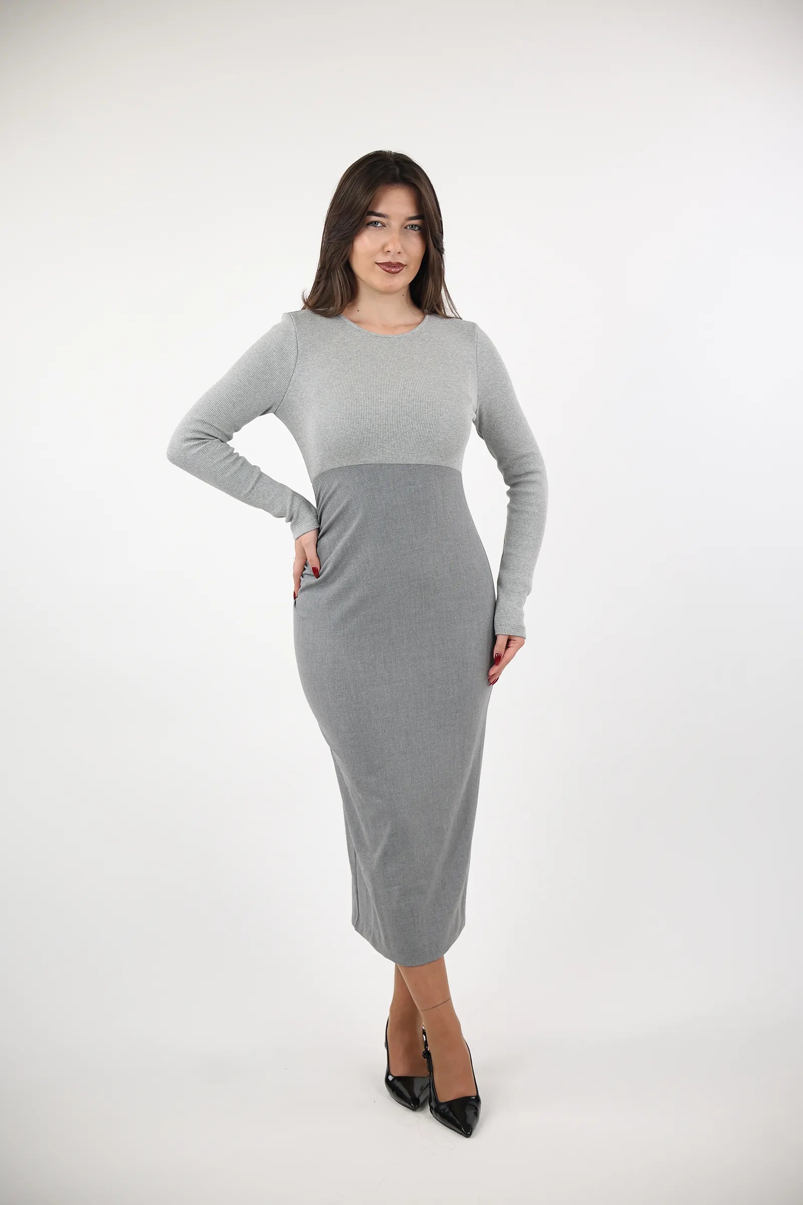 FUSTAN Gray Colorblock