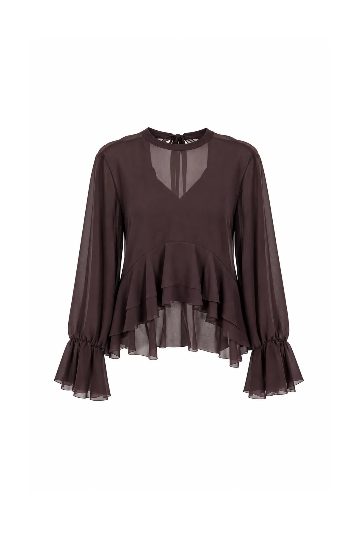 Bluze v-neck cutout