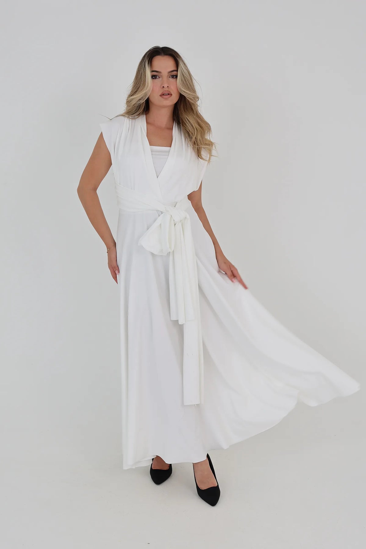 Fustan white wrap