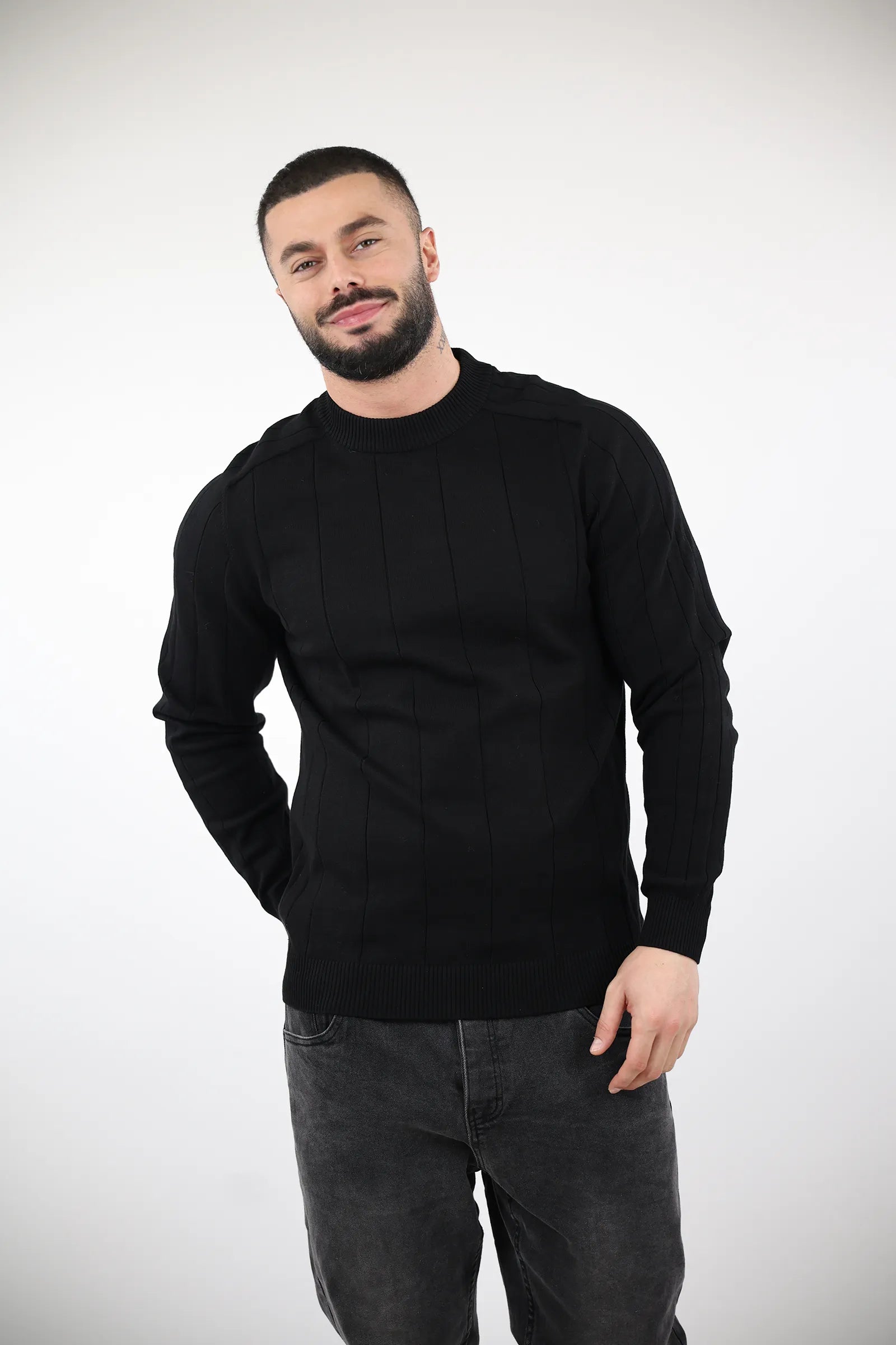 XHEMPER Vertical Stripe Sweater