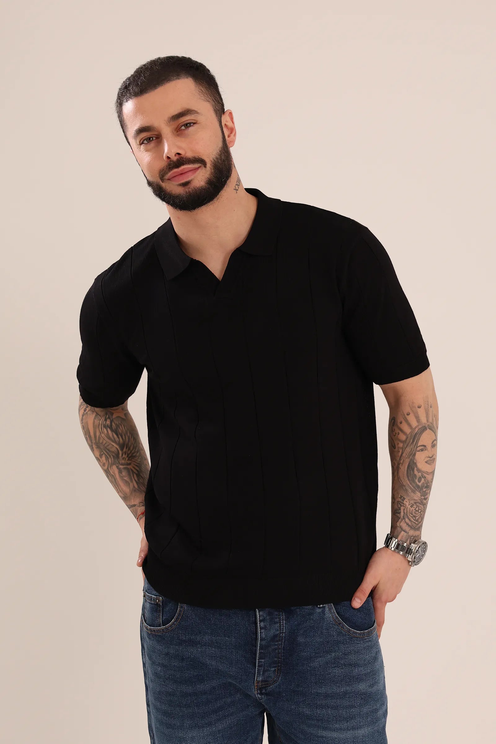 Maice open collar