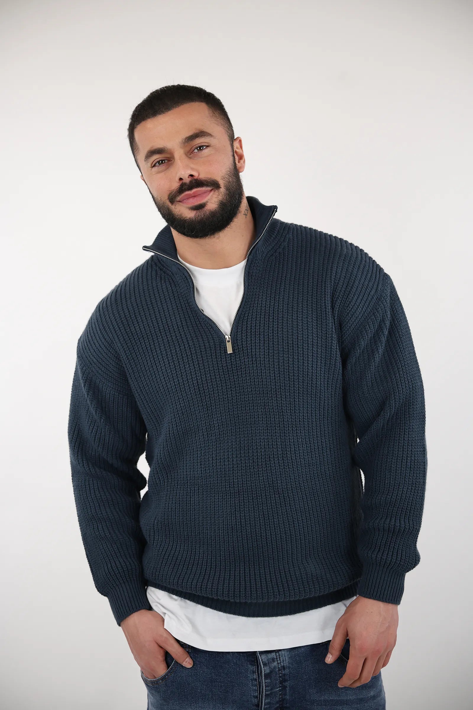 XHEMPER HALF-ZIP SWEATER