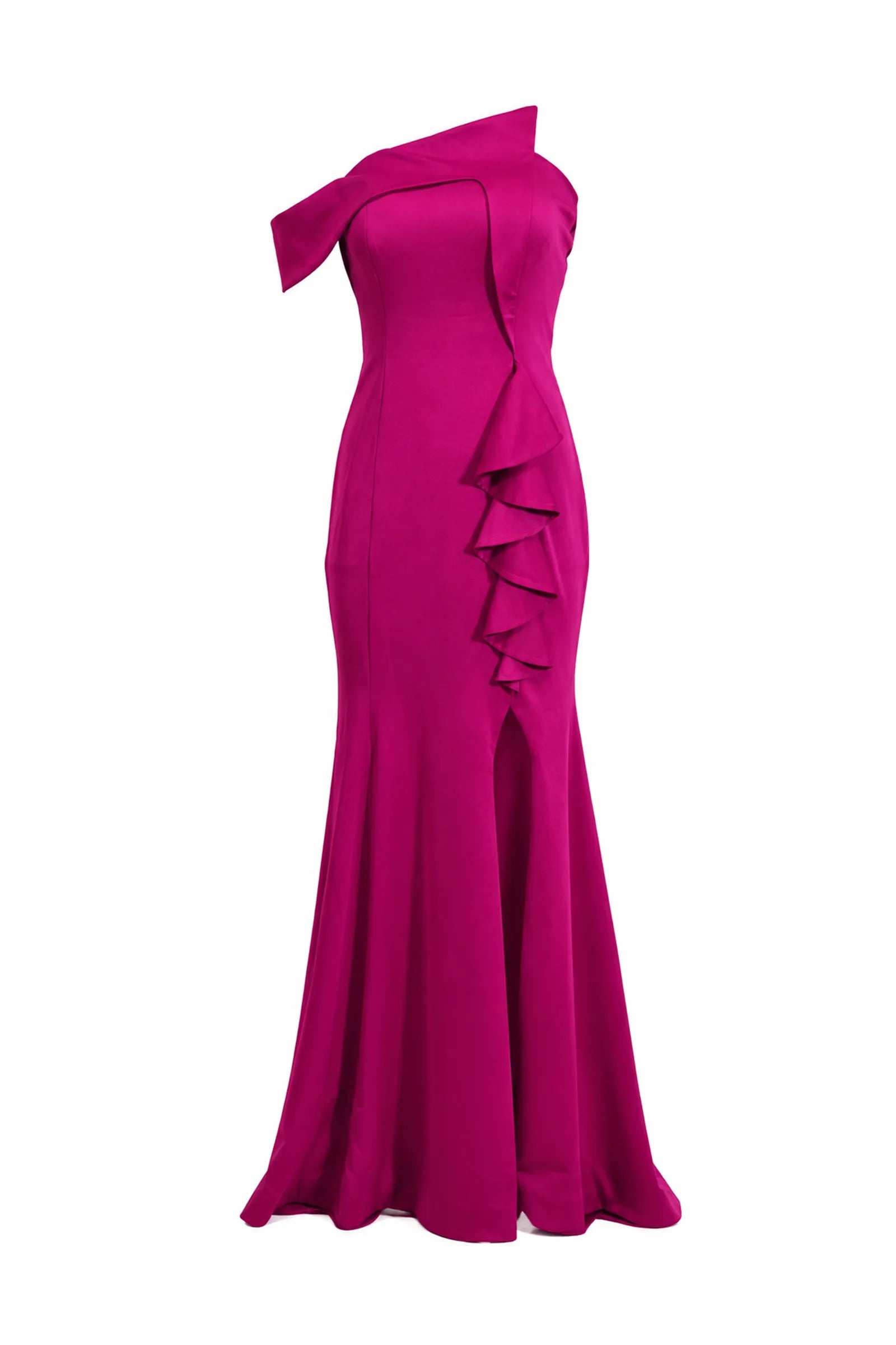 Fustan maxi asymmetric