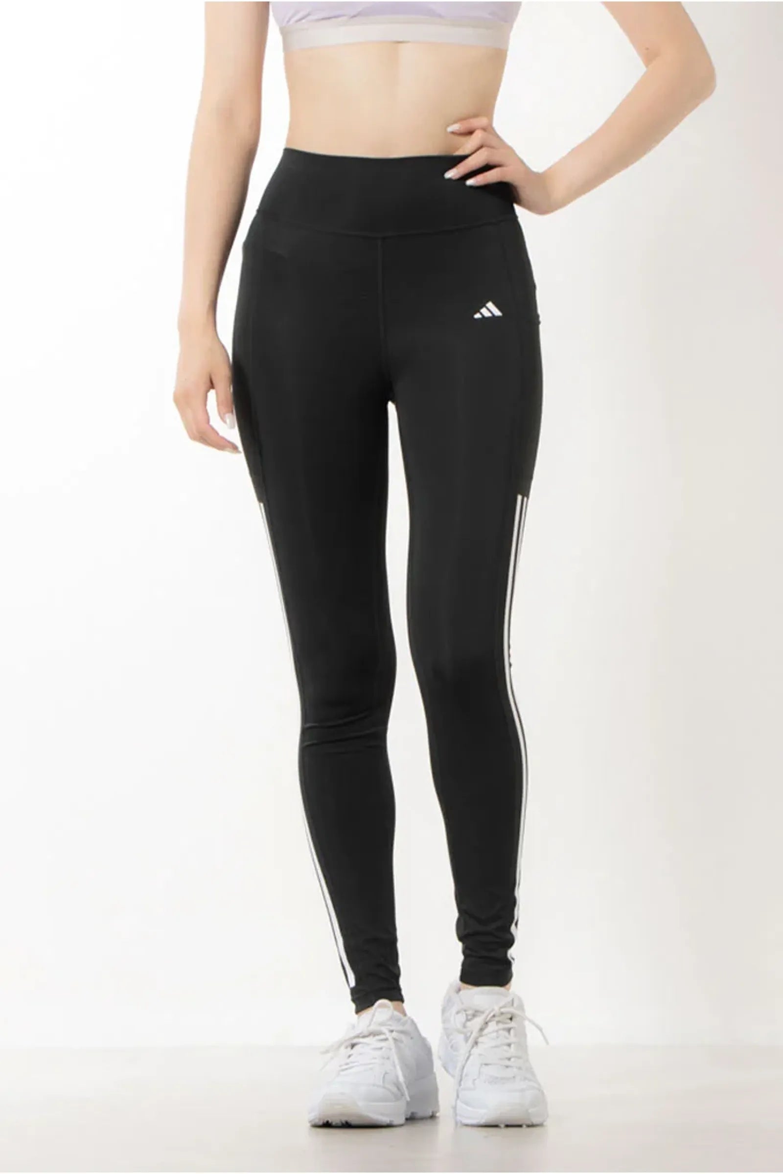 hellanke adidas Optime 3-Stripes Full-Length Women's Long Training Legging High Waisted IT9105