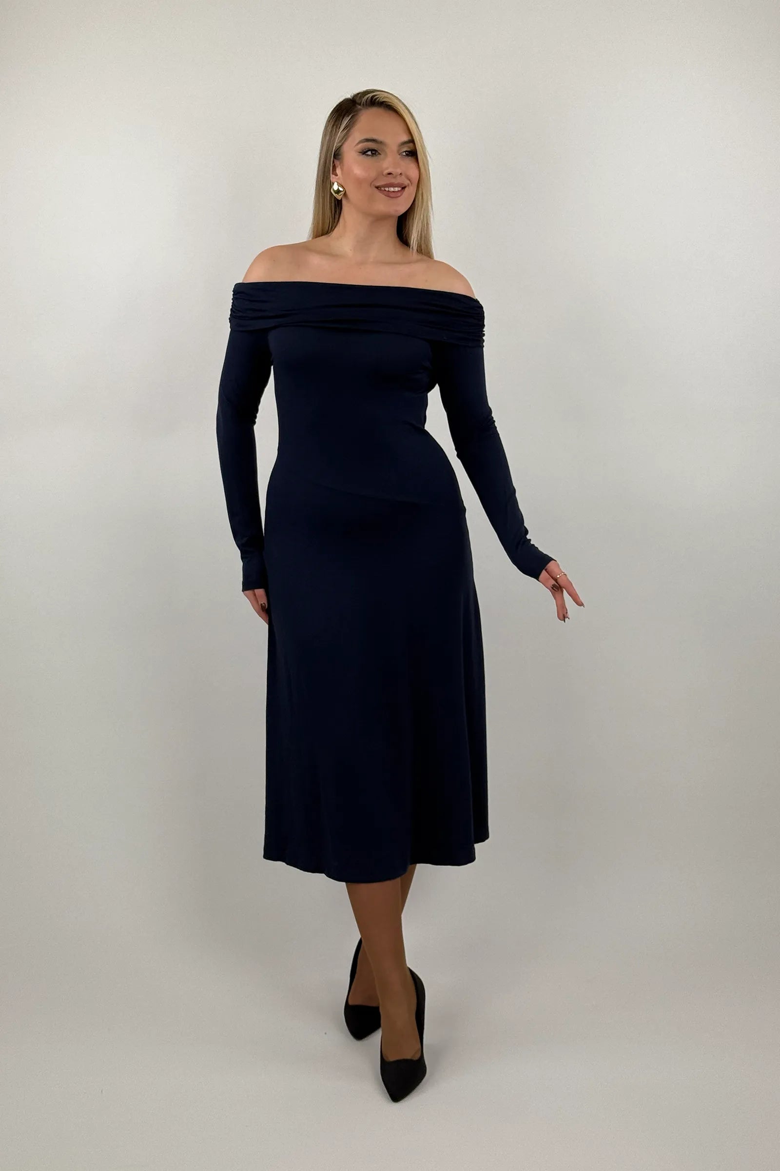 Fustan elegant long sleeve