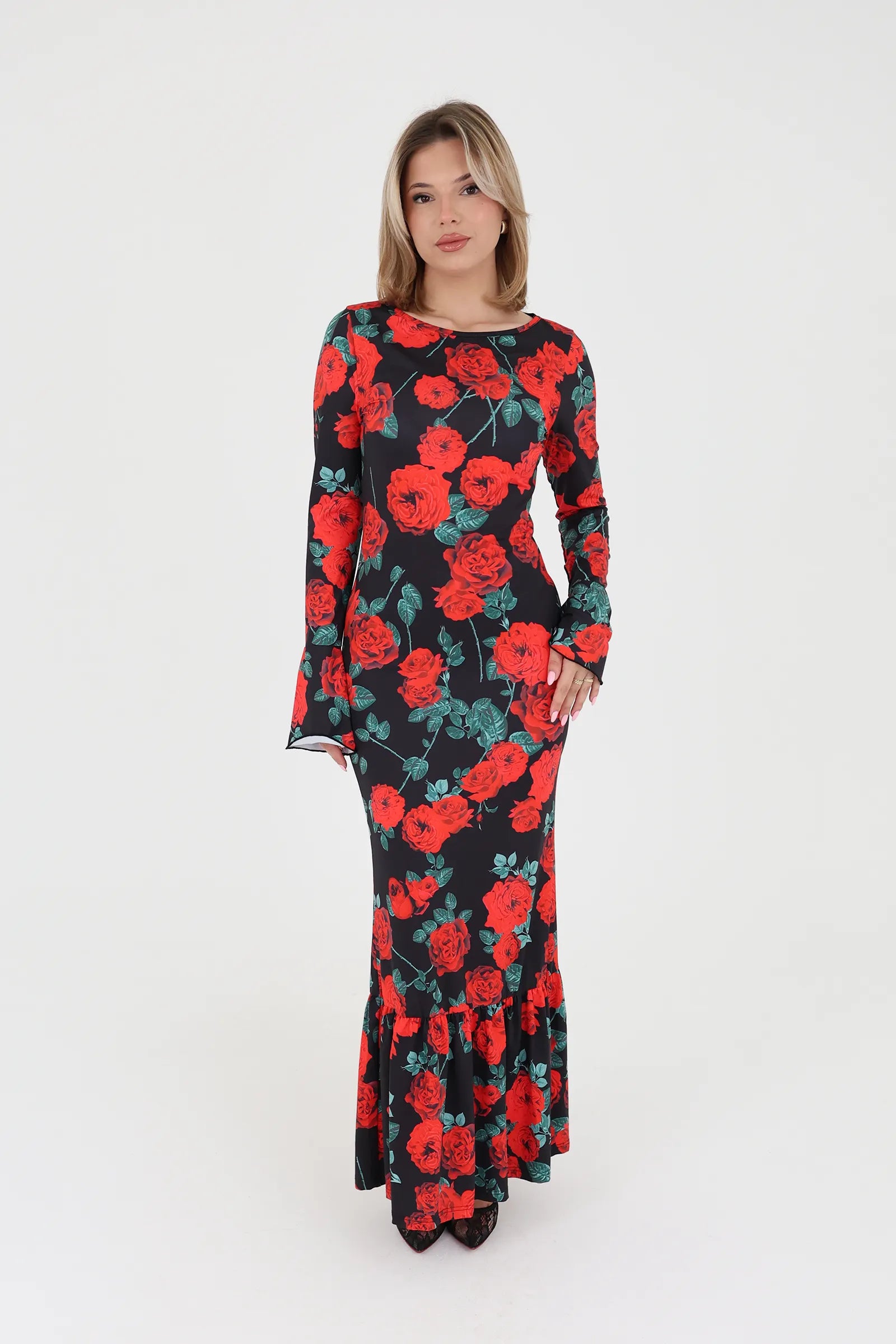 Fustan red rose