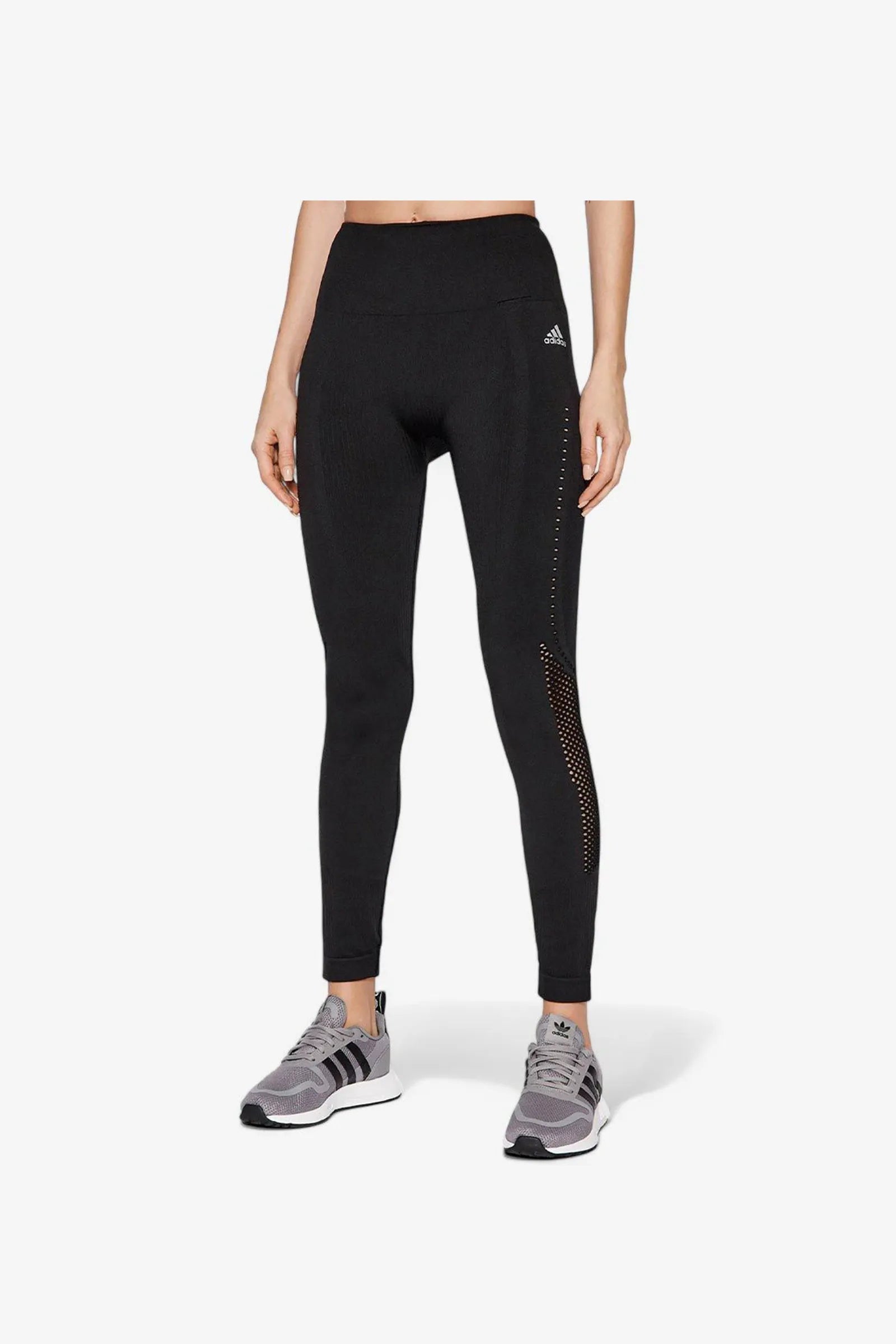 HELLANKE  ADIDAS Aeroknit 7/8 Running Leggings Black