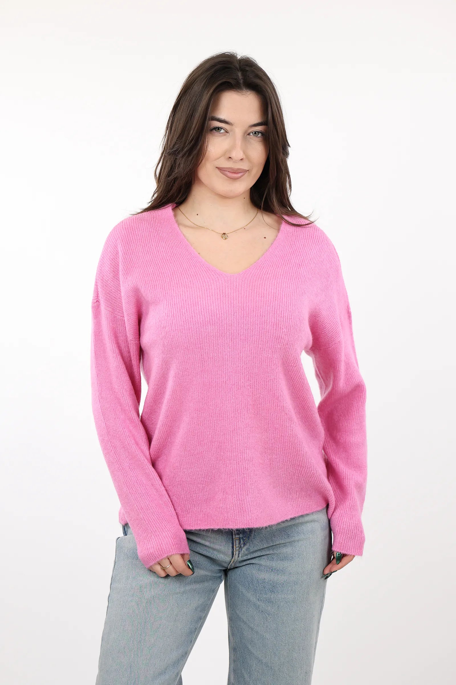 XHEMPER Deep V Knit