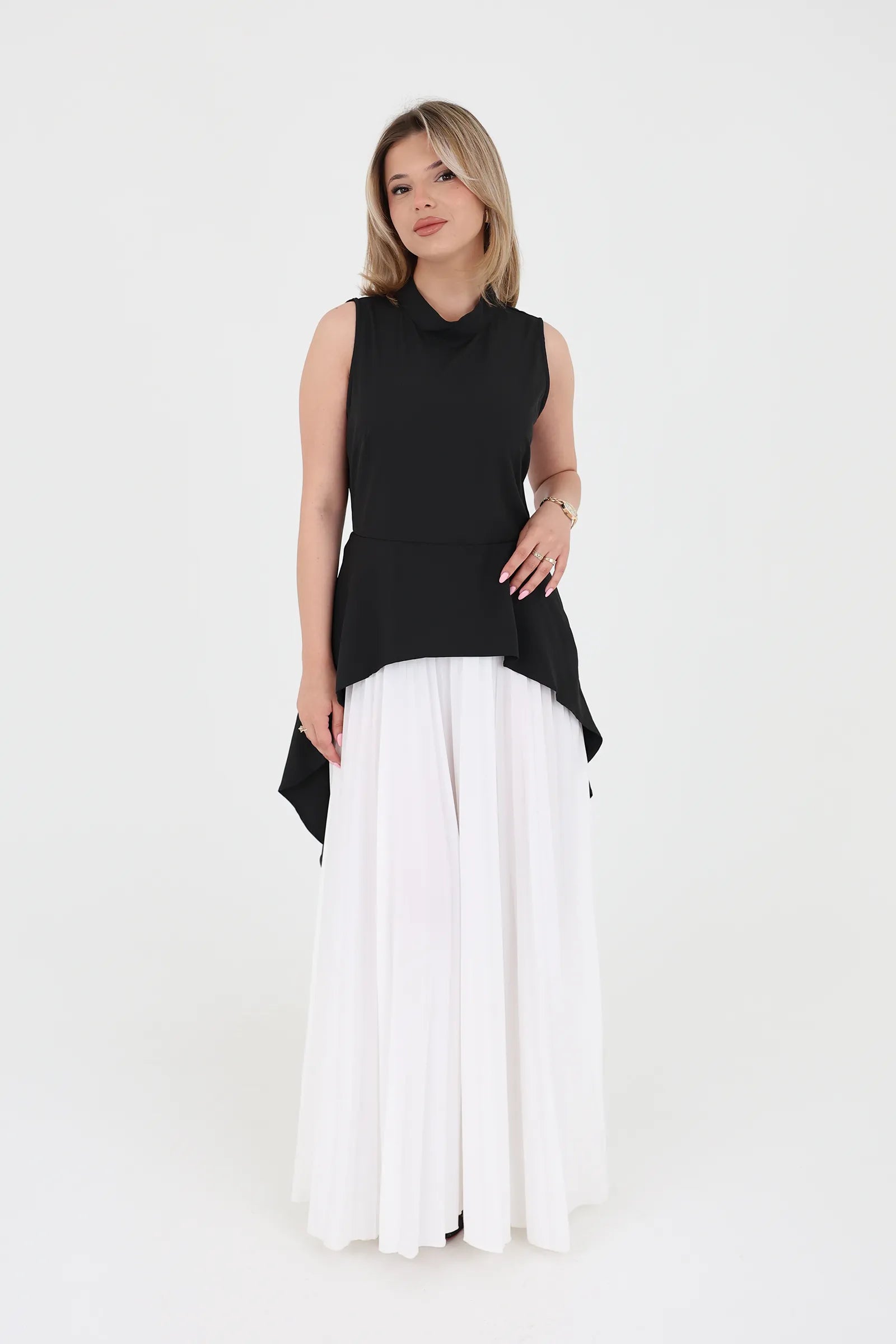 Fustan top&pleated