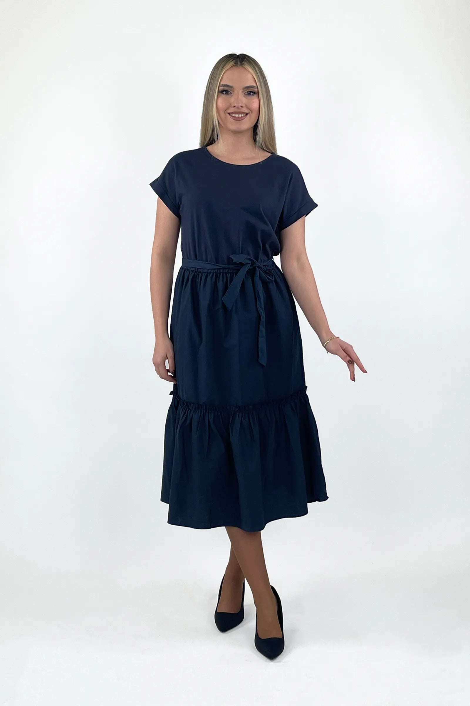 Fustan navy grace midi