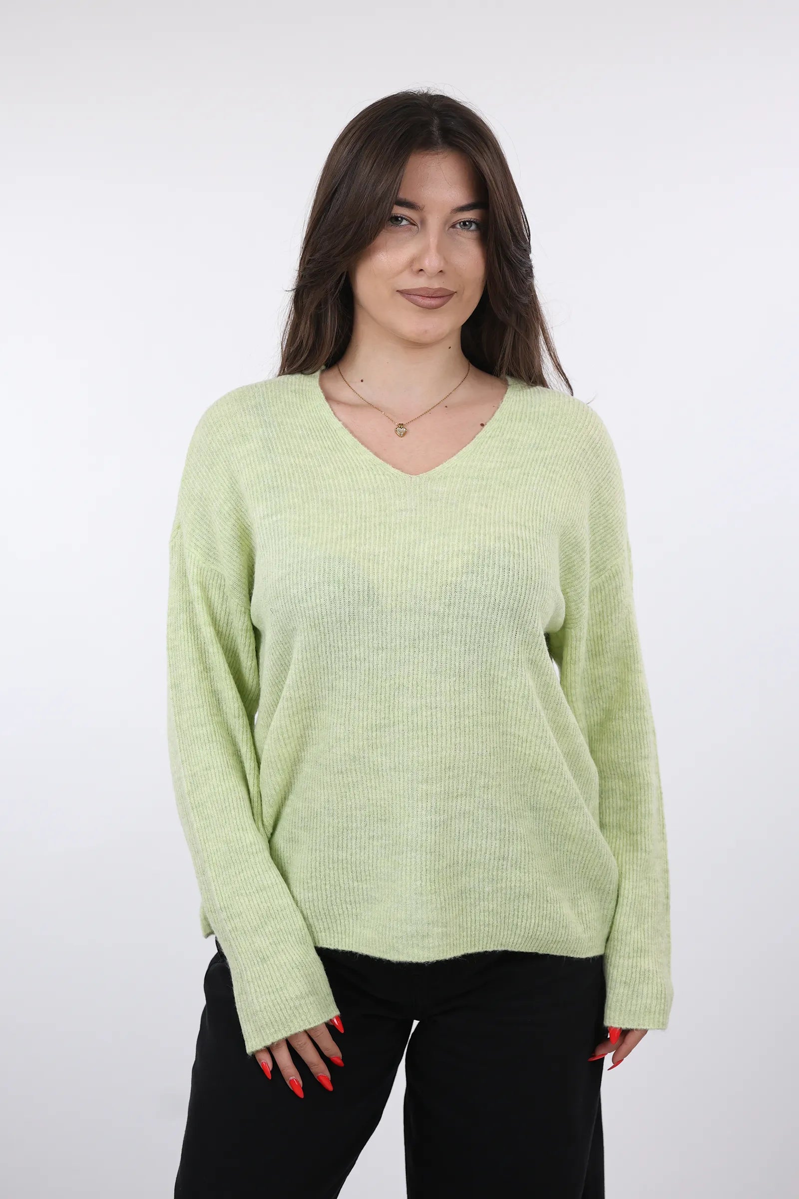 XHEMPER Deep V Knit