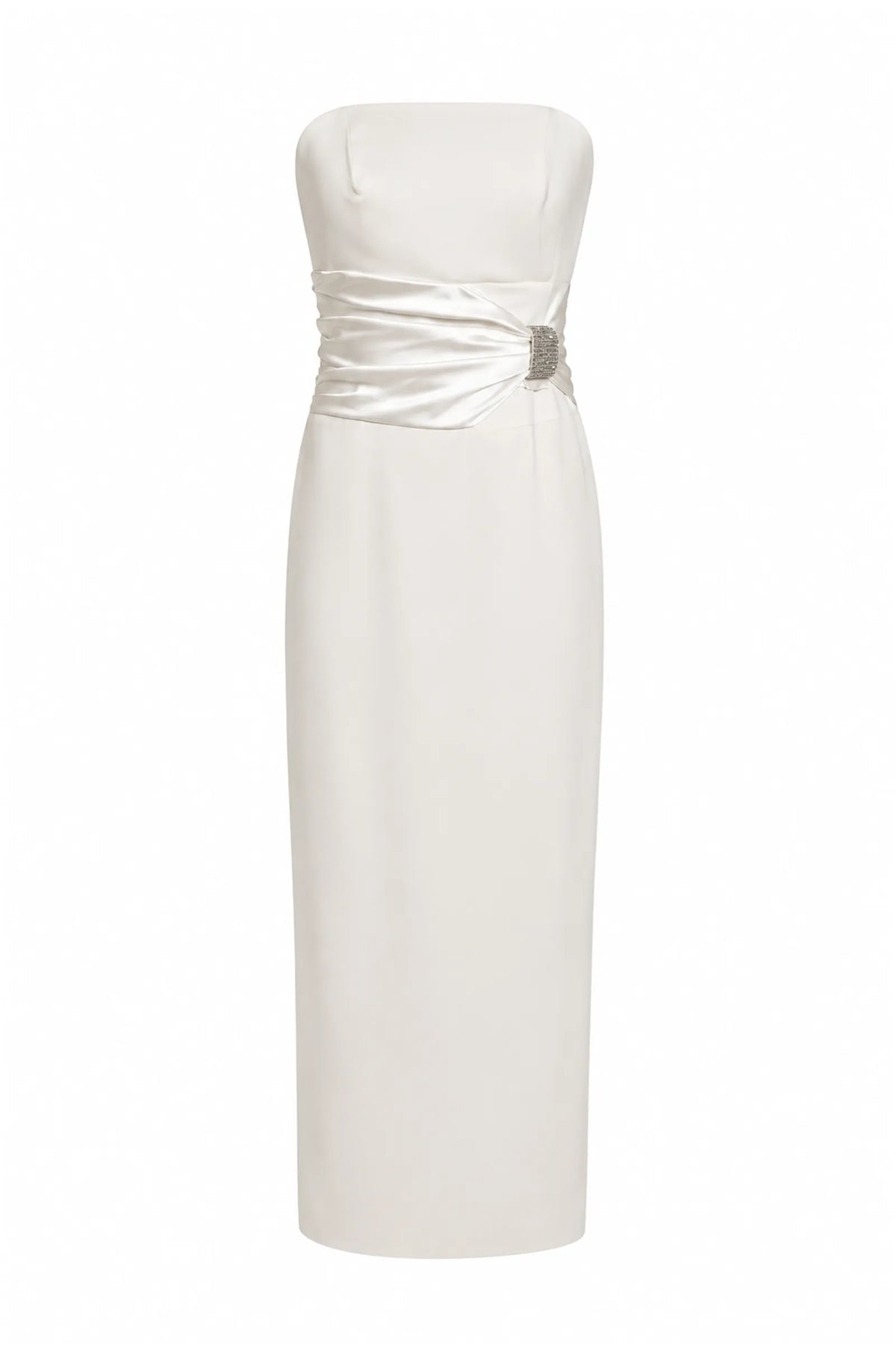 Fustan drappen shoulder