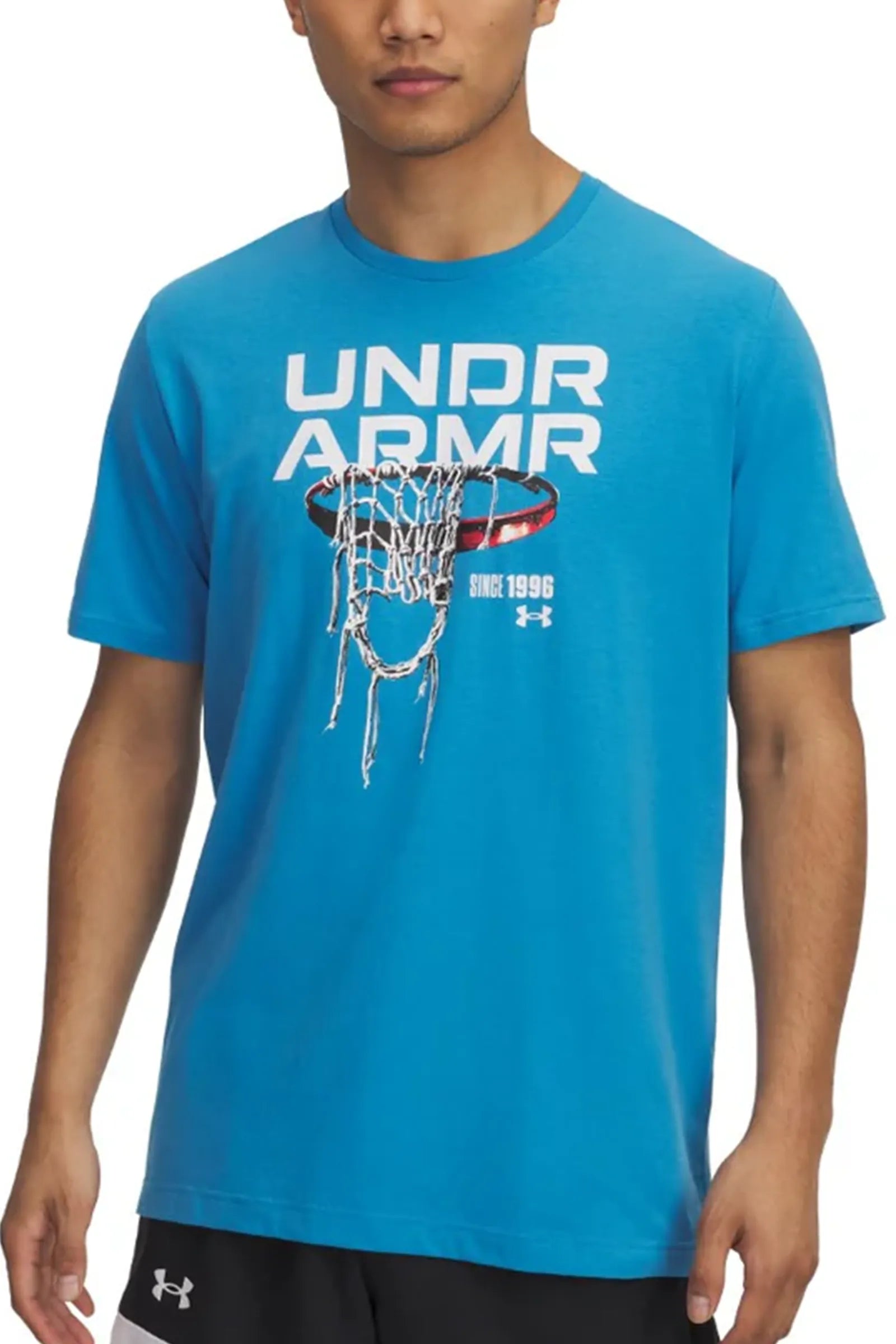 MAICË UNDER ARMOUR MEN'S 60/40S HOOPS NET GRAPHIC T-SHIRT BLUE