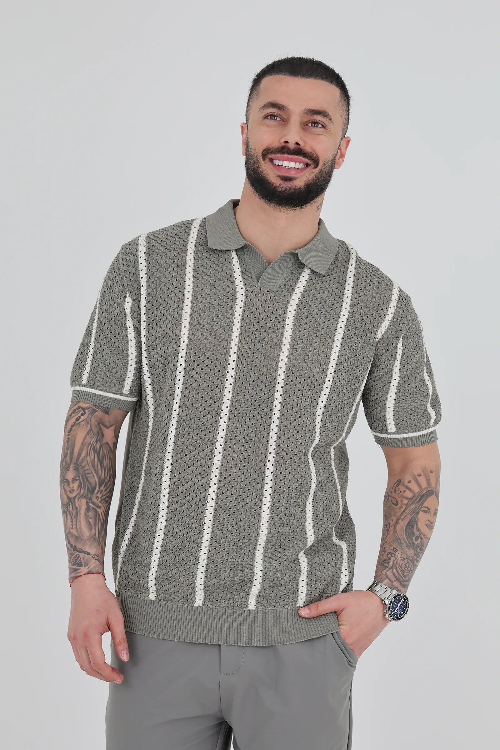 Maice striped crochet