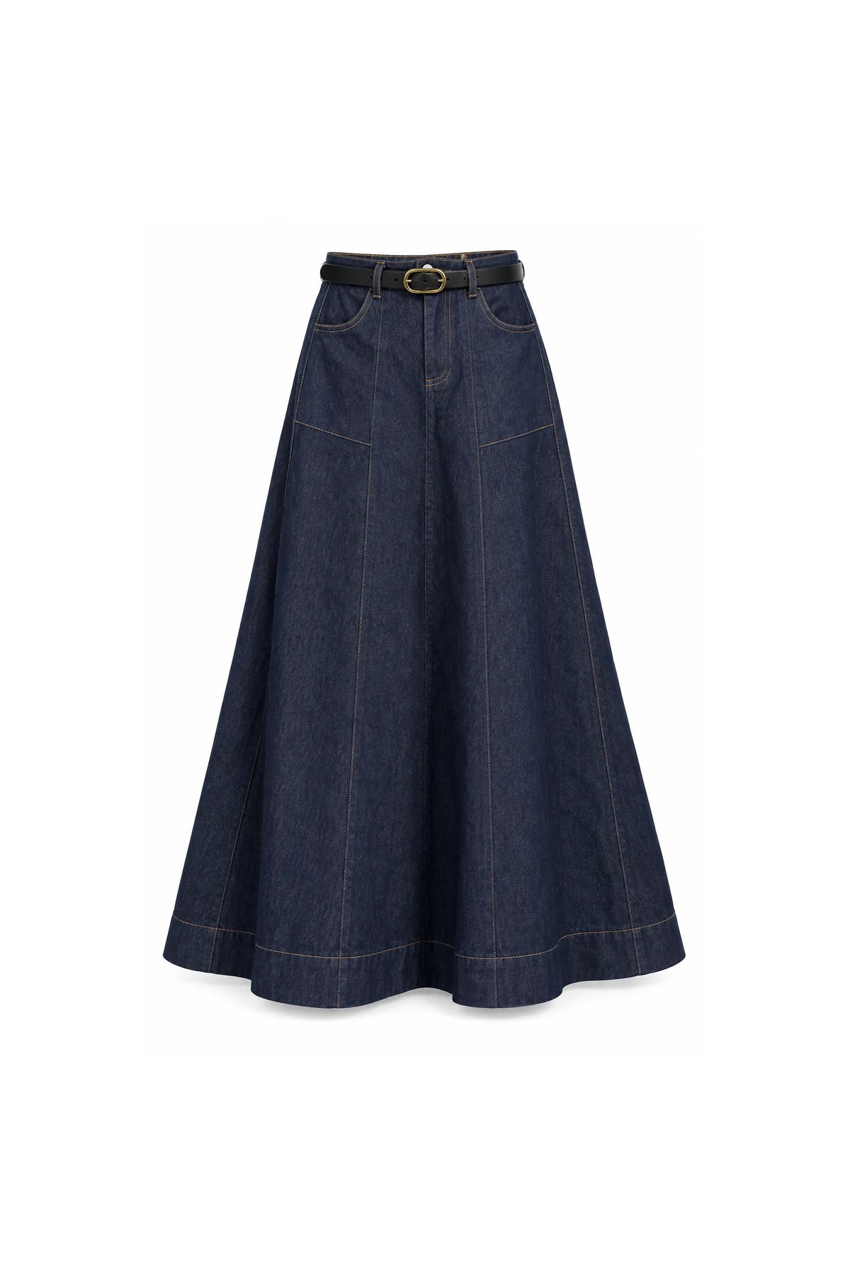 Fund a-line panel denim