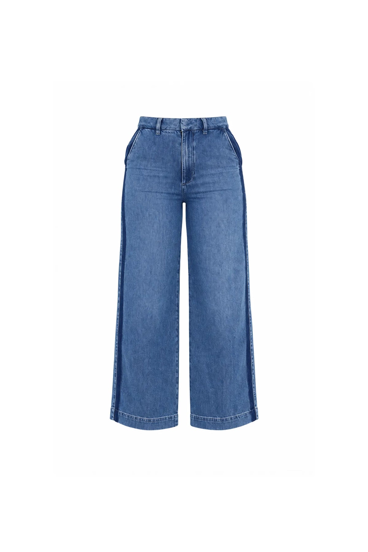 Farmerka wide-leg blue denim