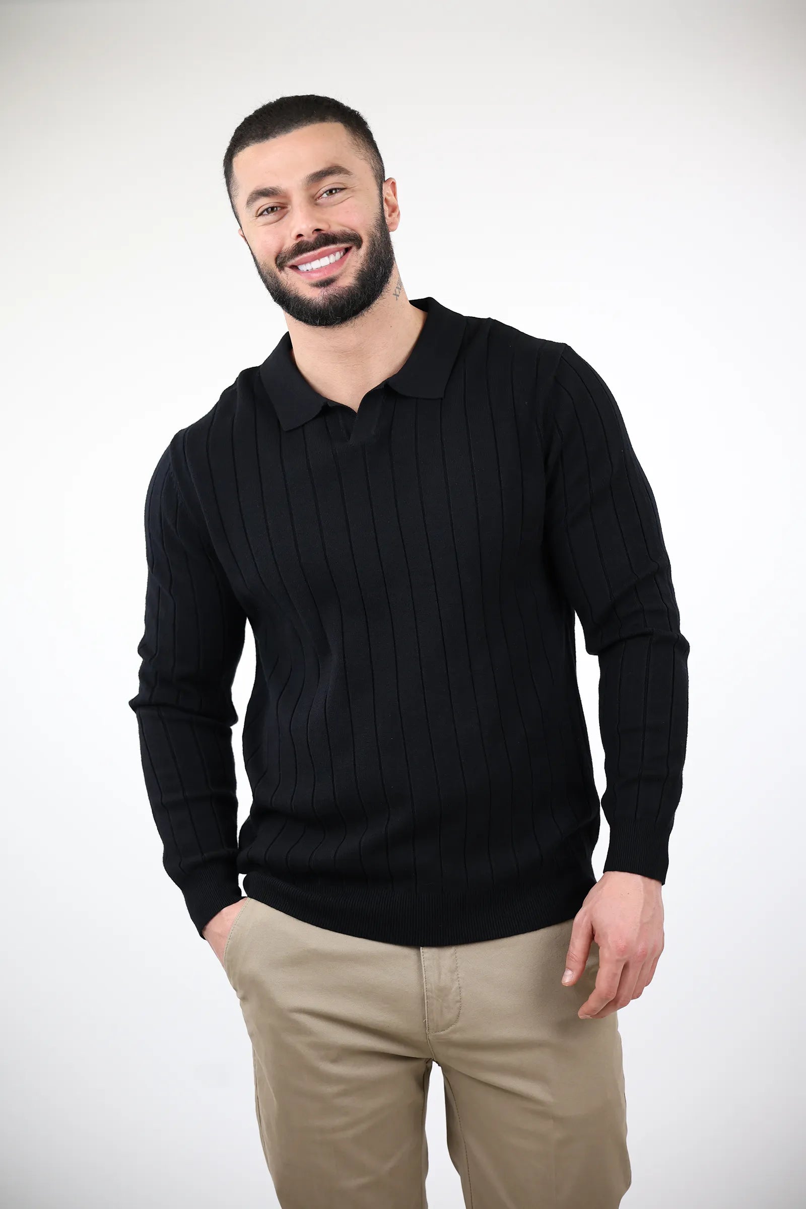 XHEMPER Textured Polo Shirt