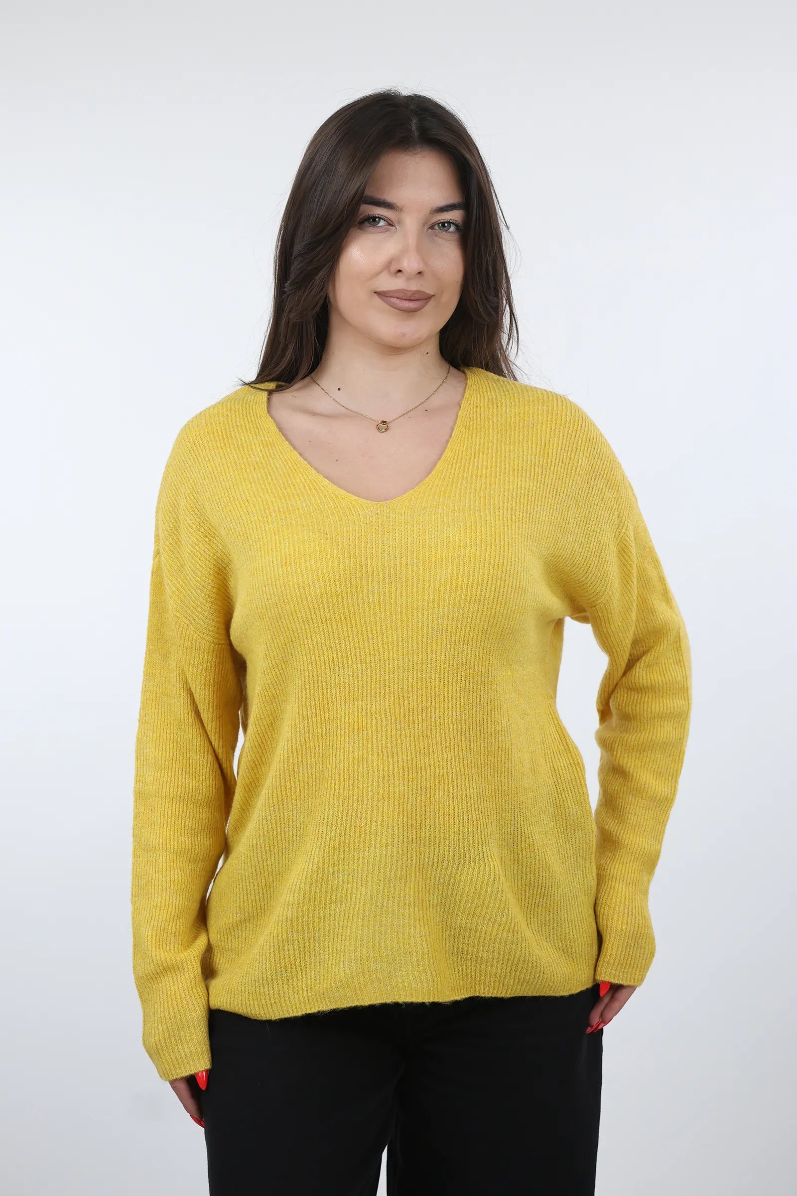 XHEMPER Deep V Knit
