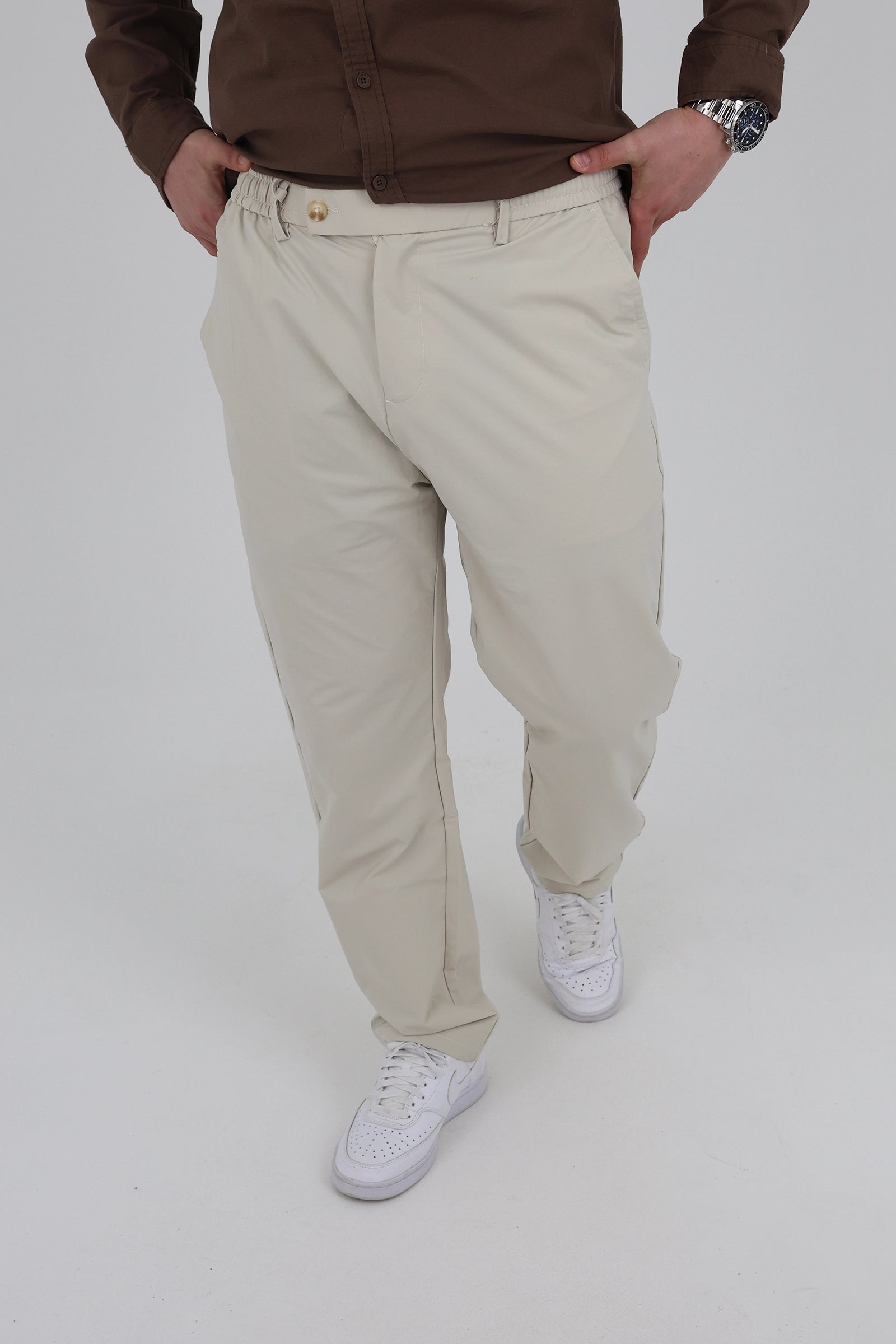 Pantallona loose fit linen
