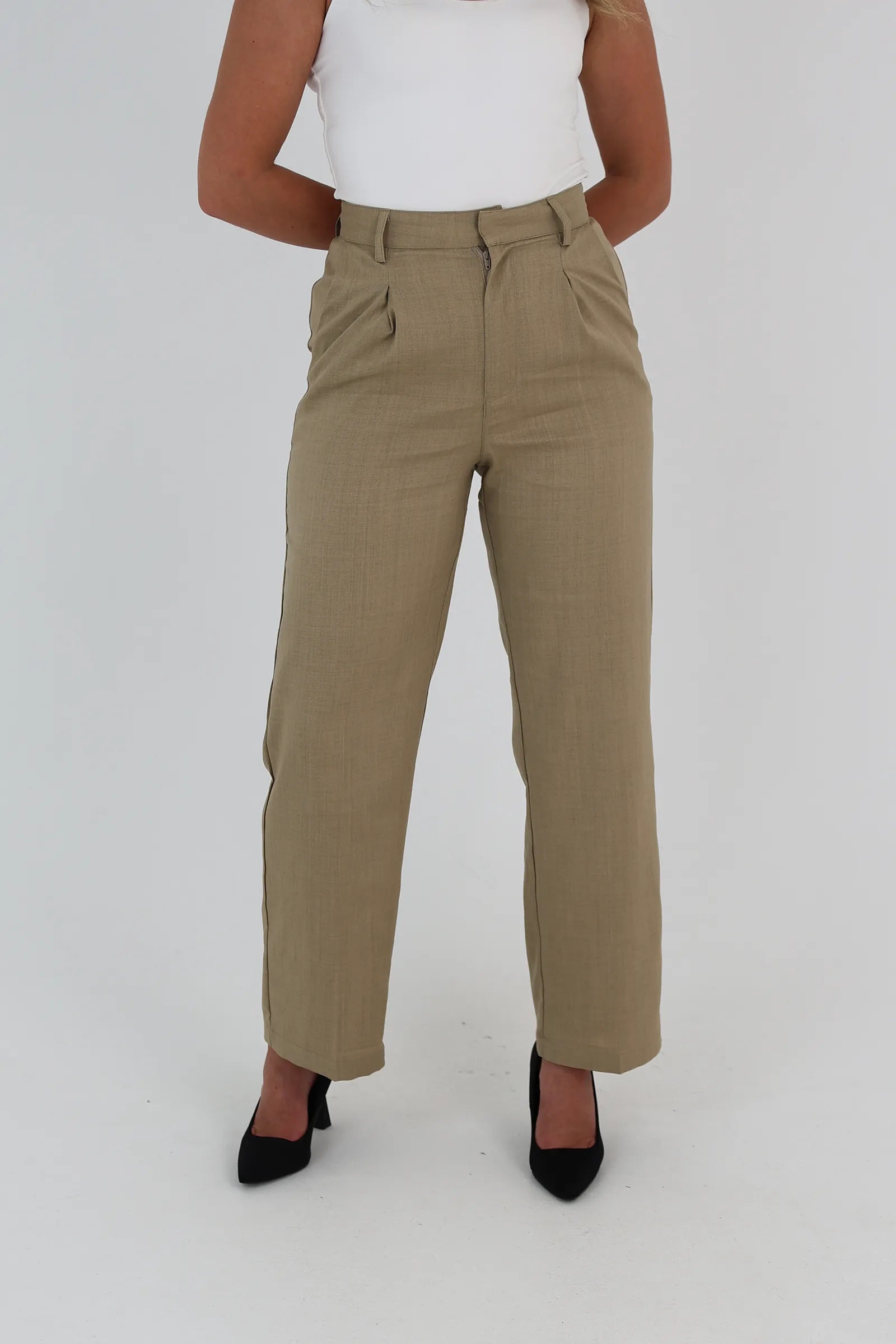 Pantallona front pleats