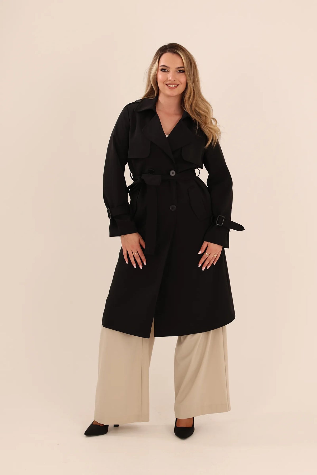 Mantil bellted trench