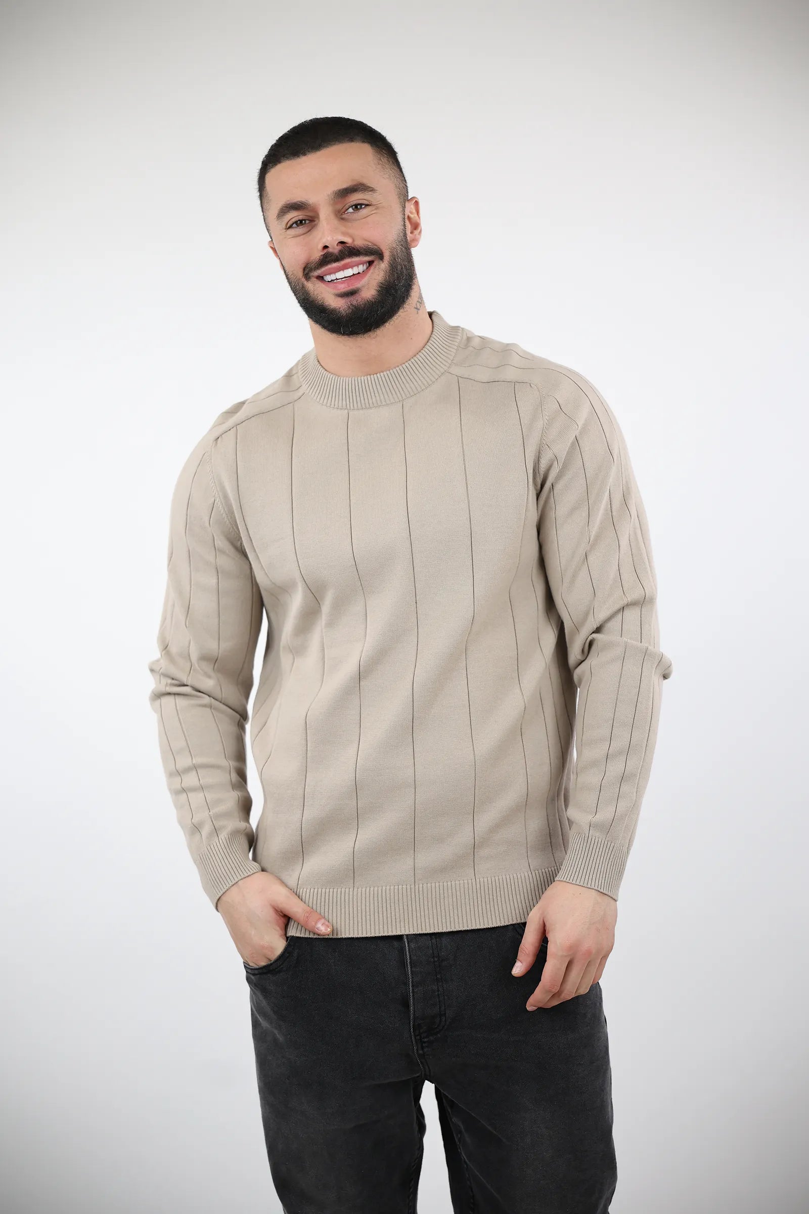 XHEMPER Vertical Stripe Sweater