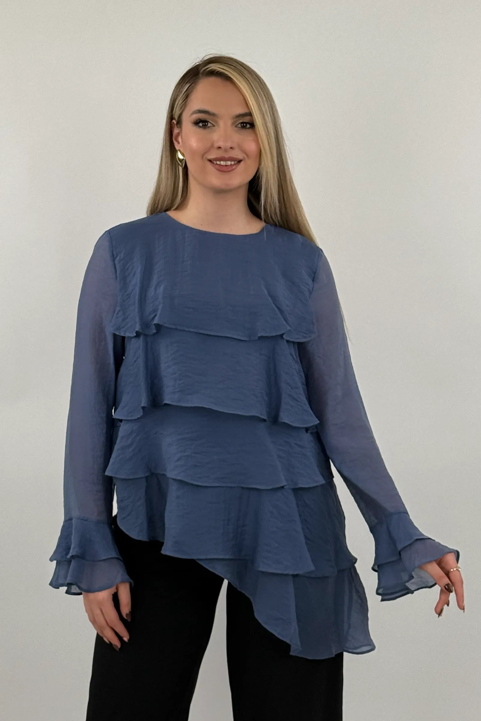 Bluze tiered ruffle