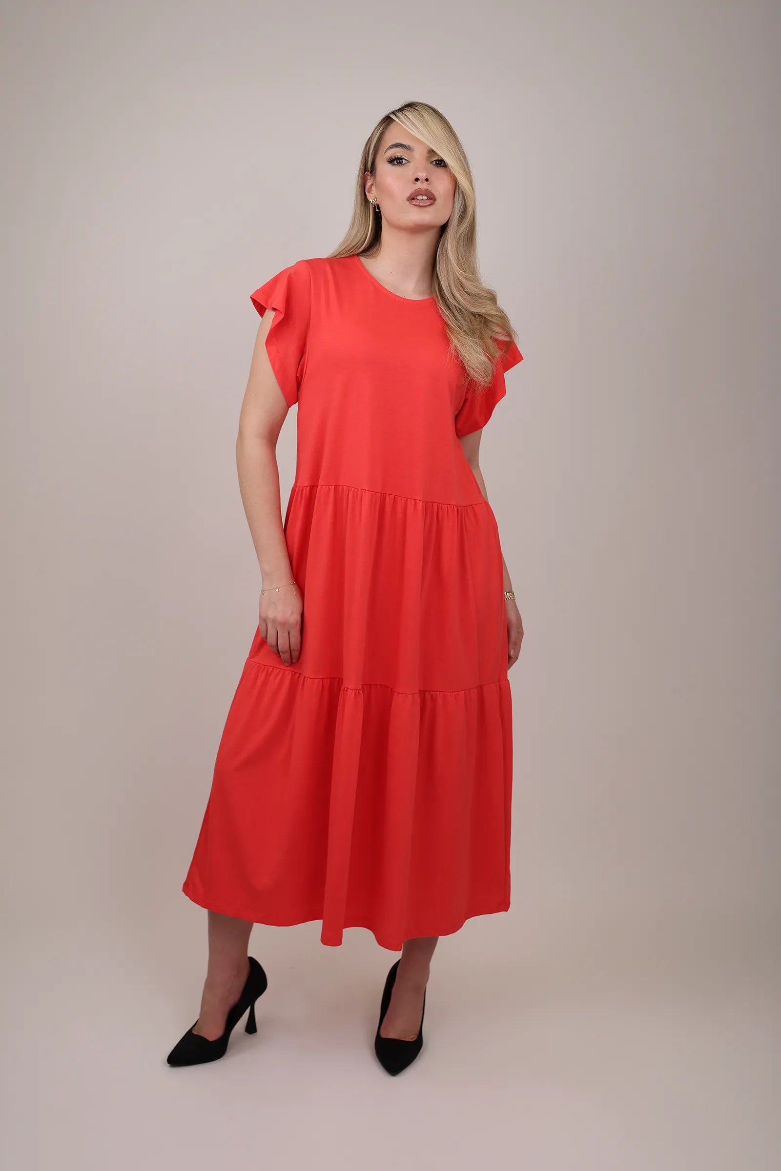 Fustan ruffle tiered