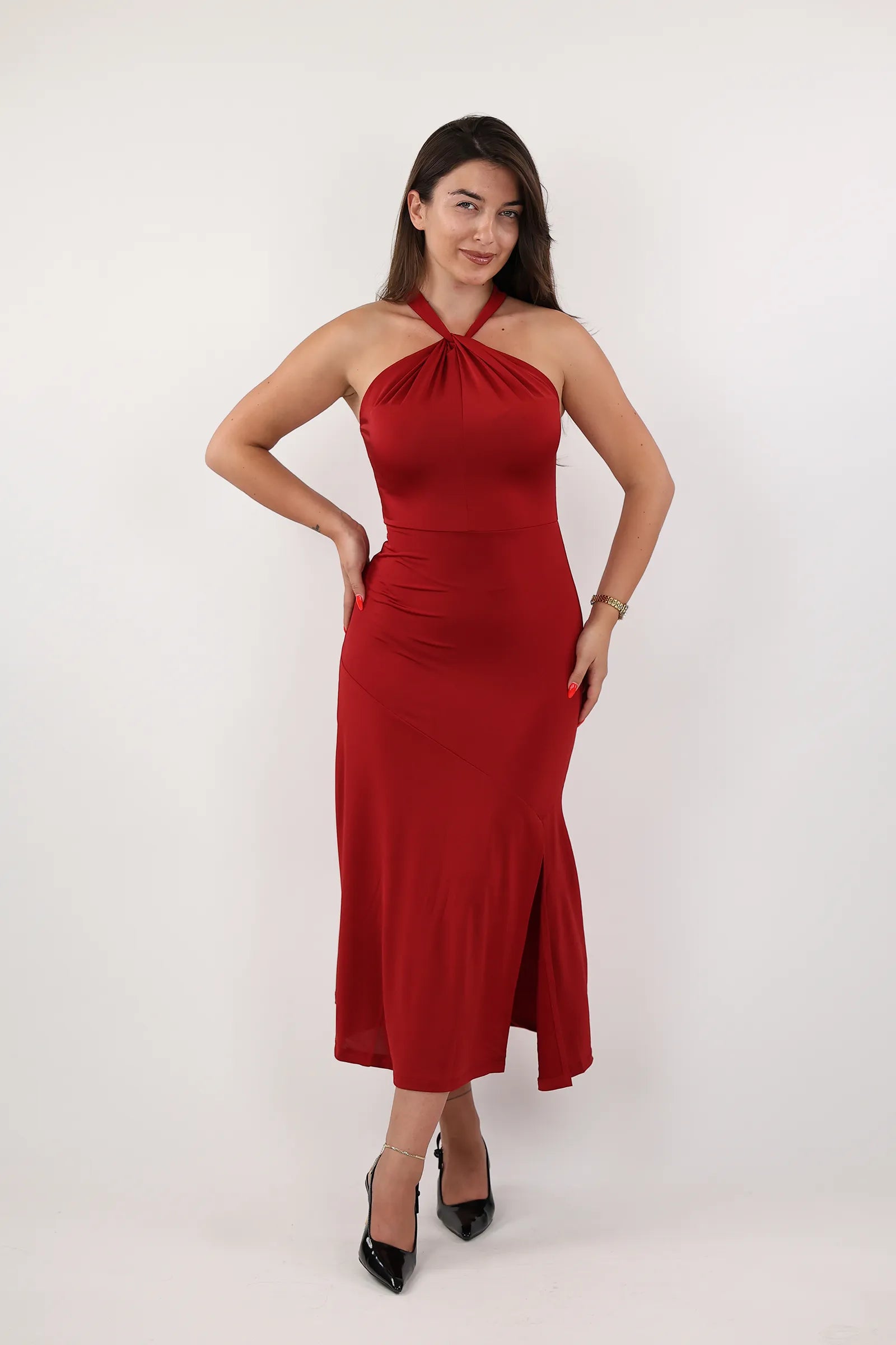 FUSTAN HALTER DRESS