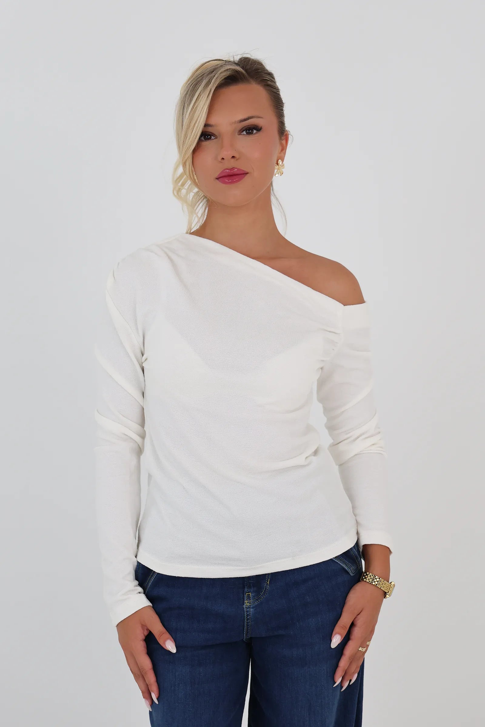 Bluze asymmetric neck