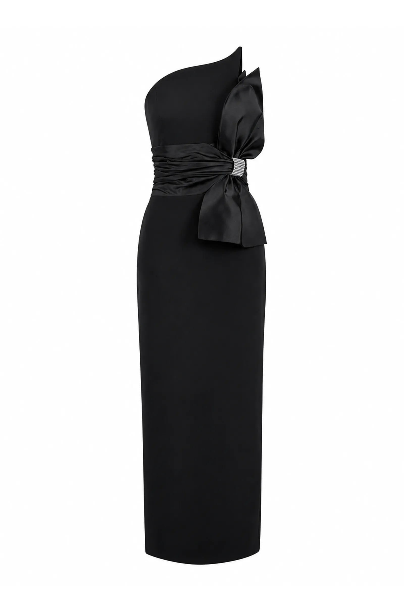 Fustan drappen shoulder
