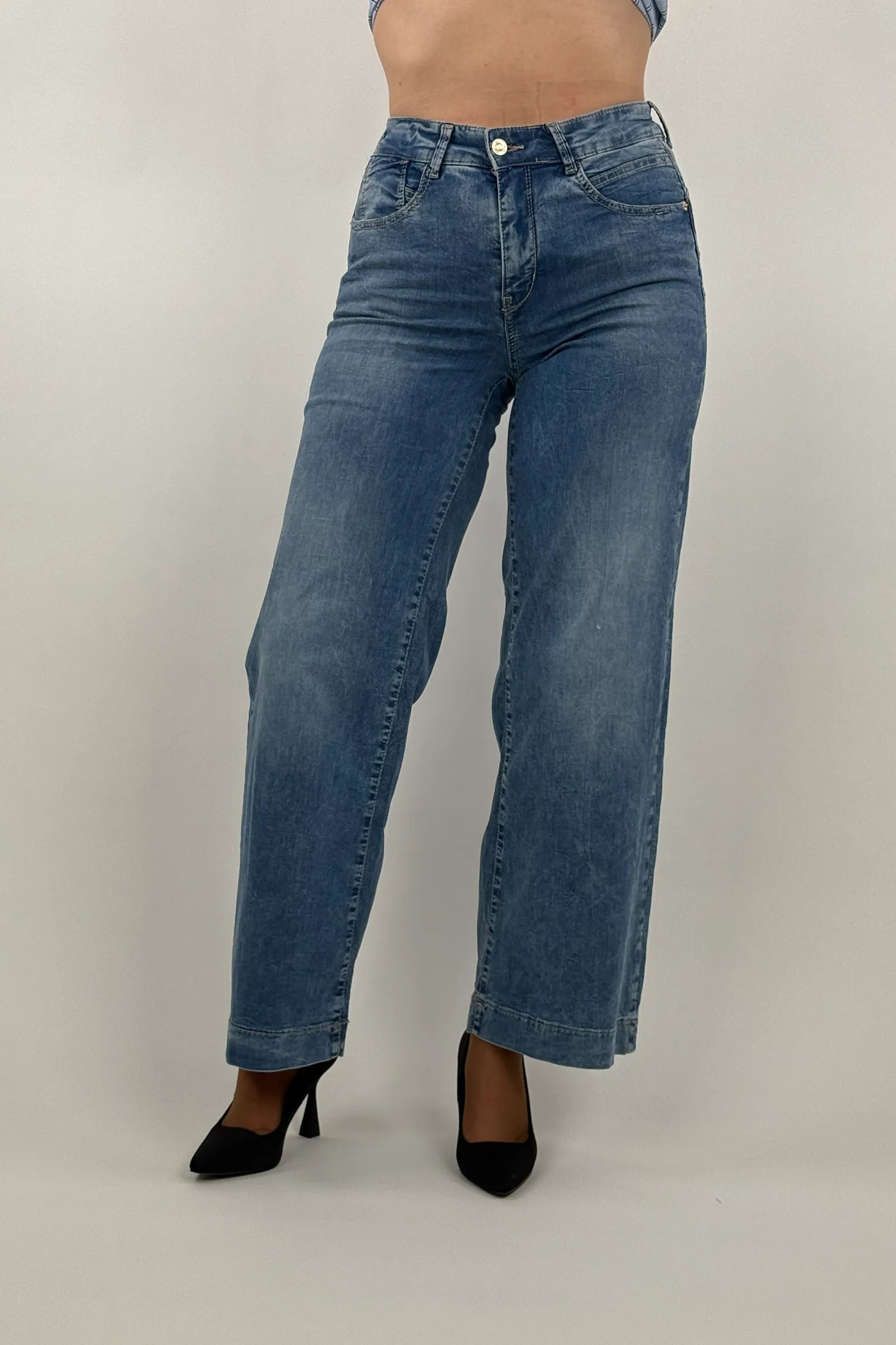 Farmerka high rise blue jeans
