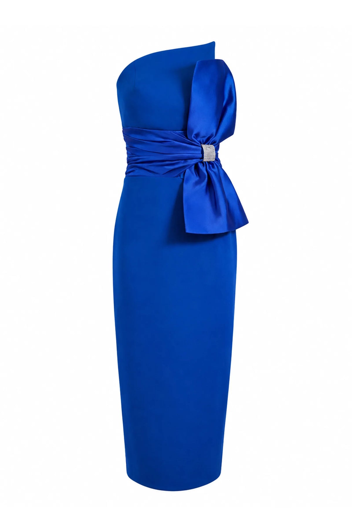 Fustan drappen shoulder