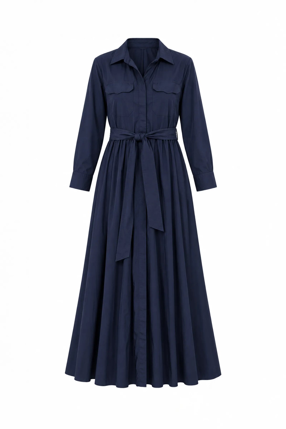 Fustan collared neckline