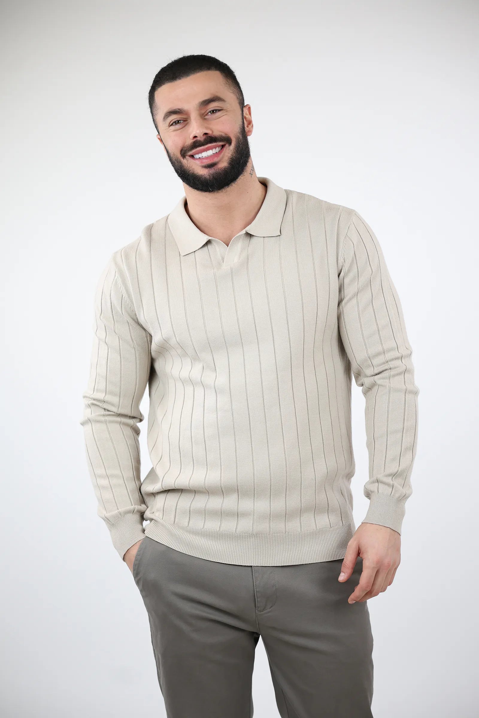 XHEMPER Textured Polo Shirt