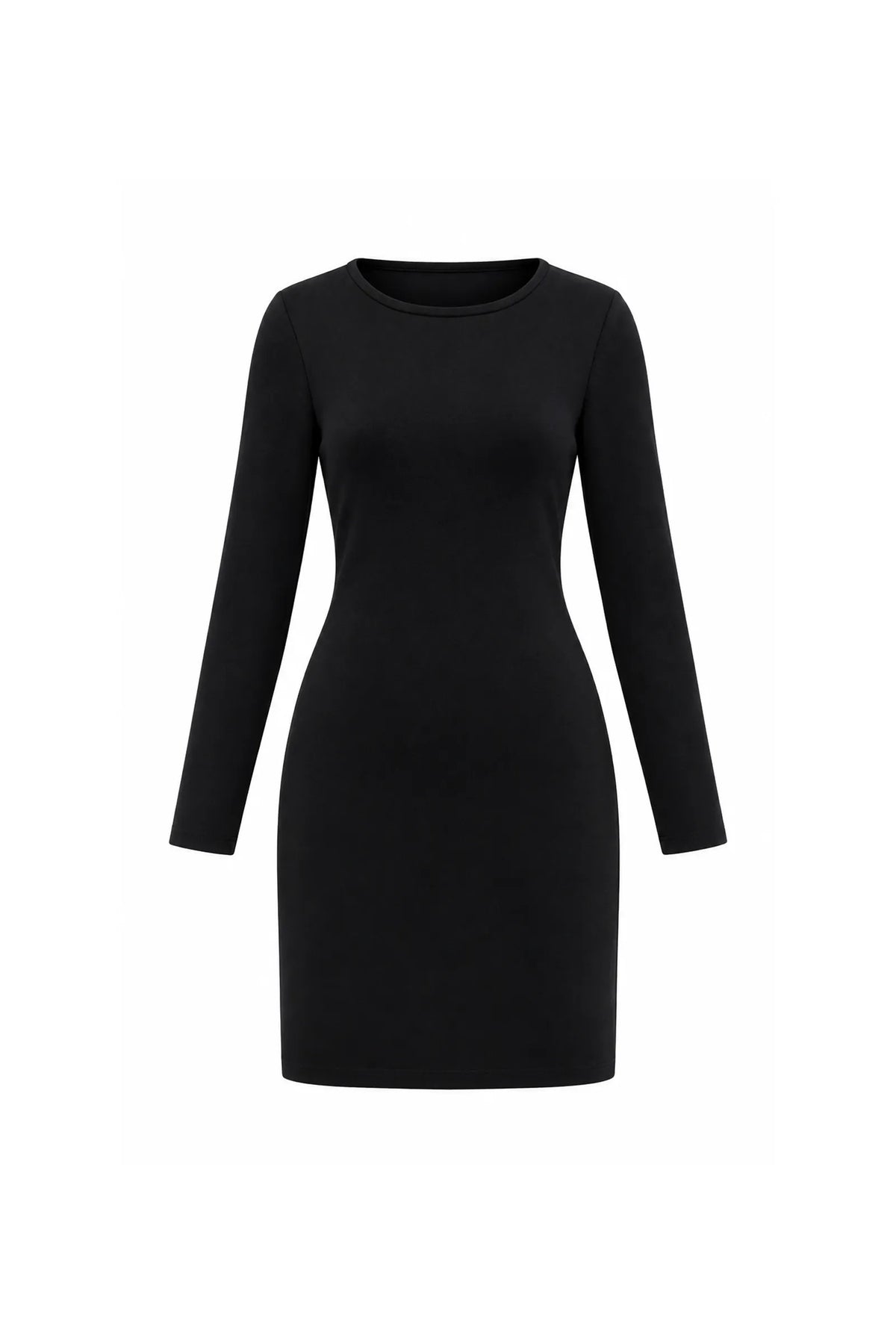 Fustan bodycon crew neck