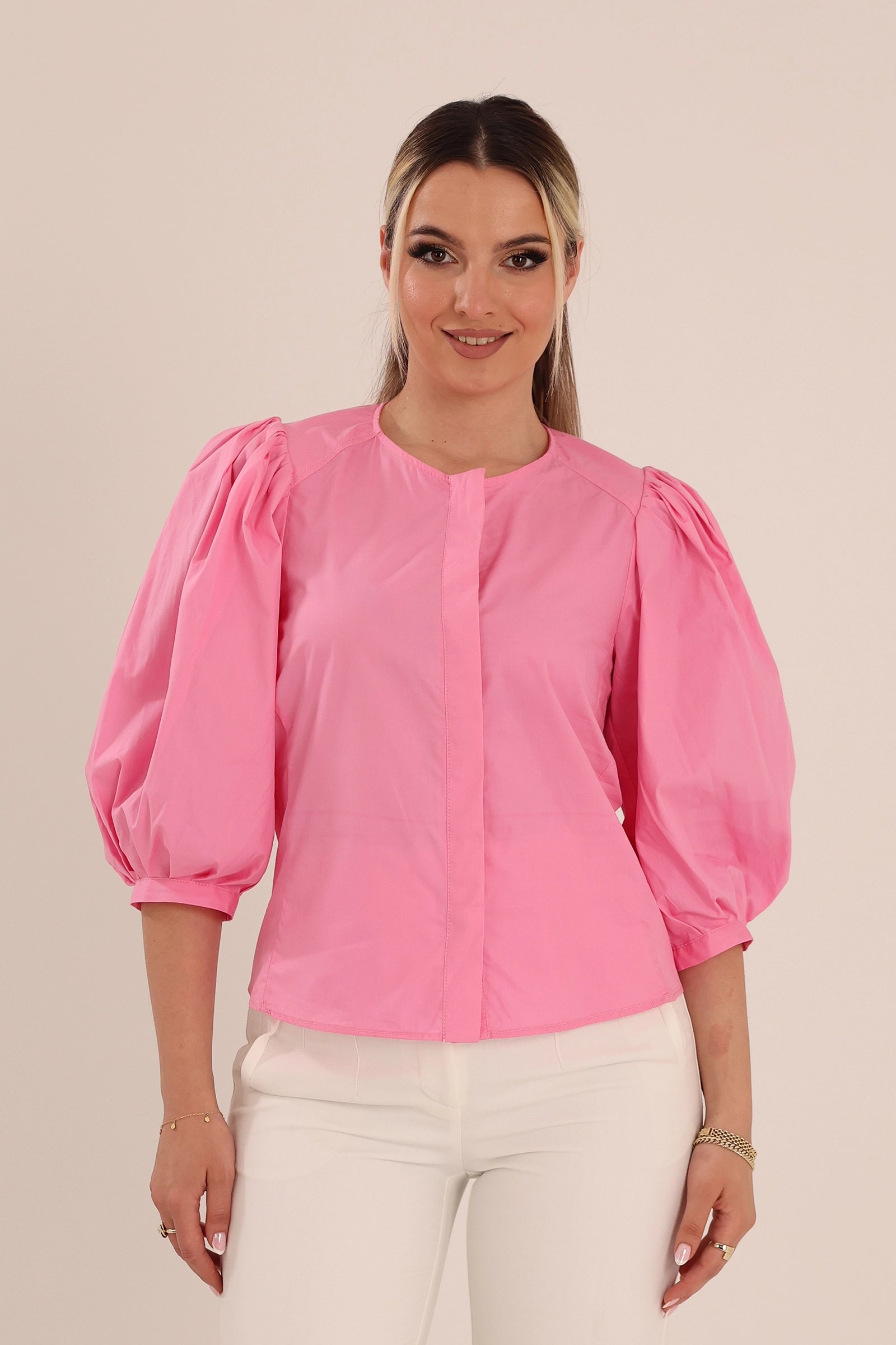 Kemishe pink puff sleeve