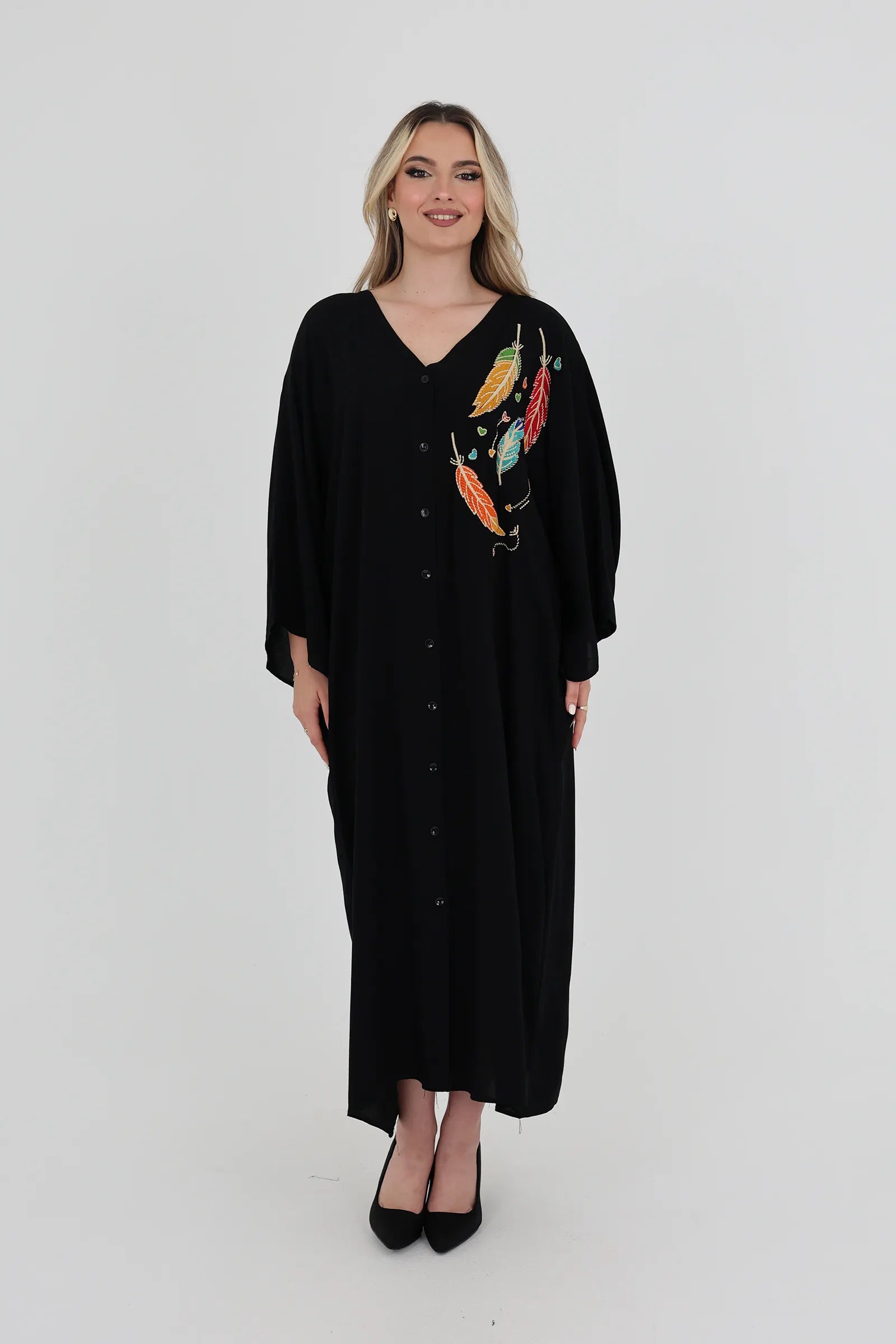 Fustan multi-feather