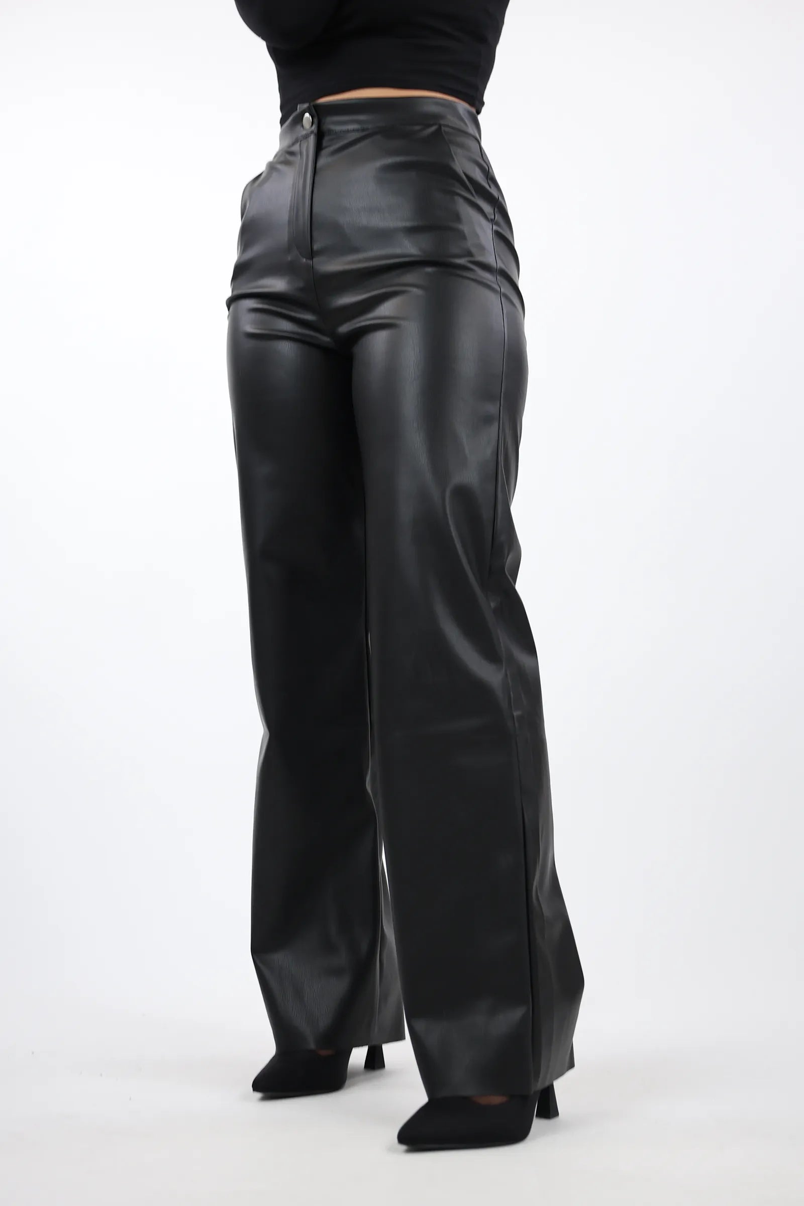 PANTALLONA LEATHER WIDE