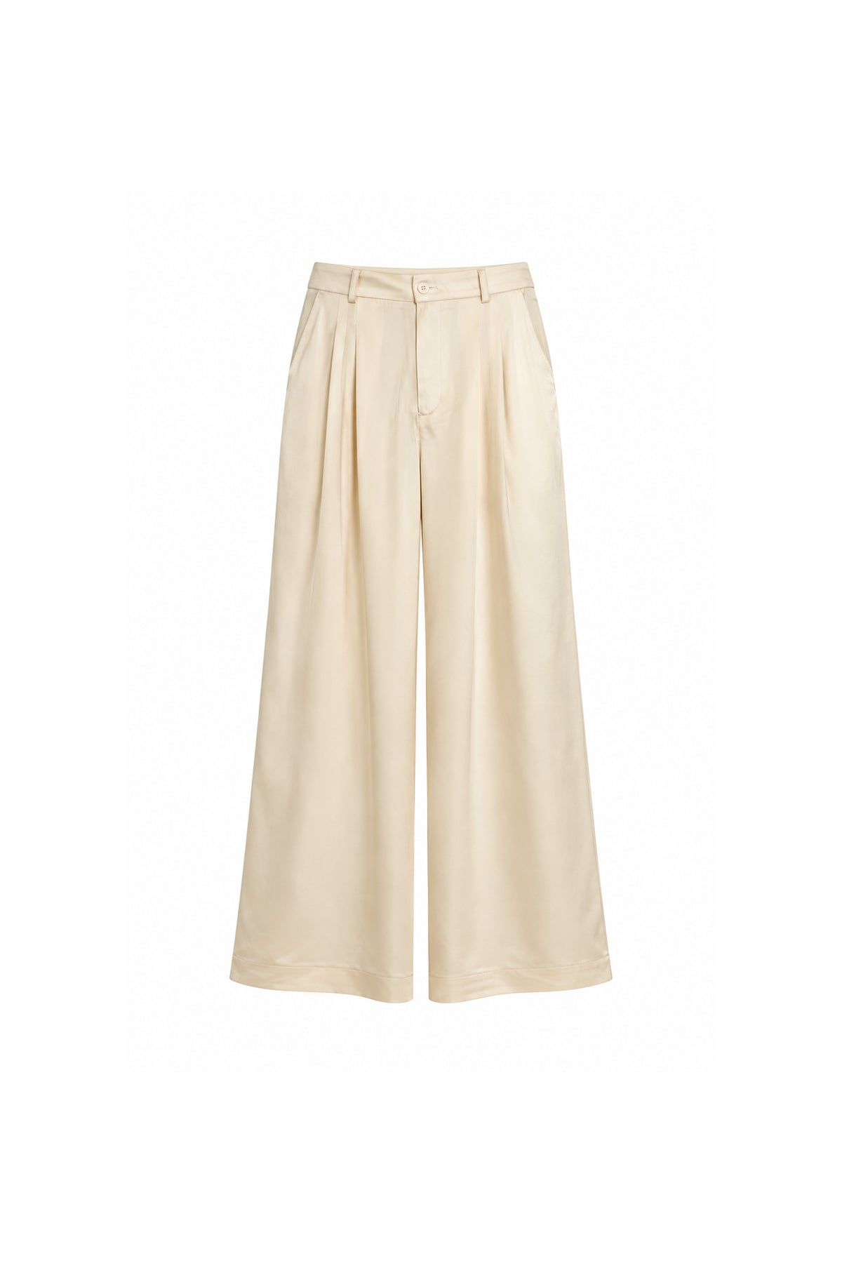 Pantallona cream satin