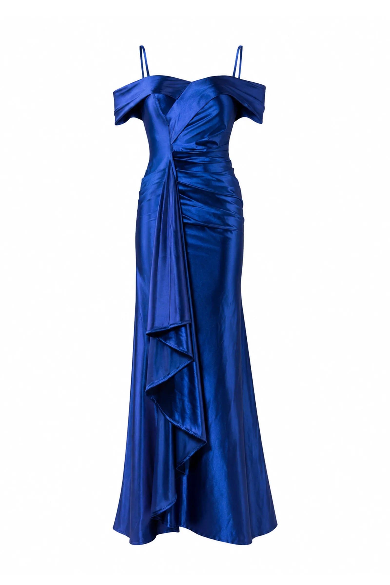 Fustan satin drapped