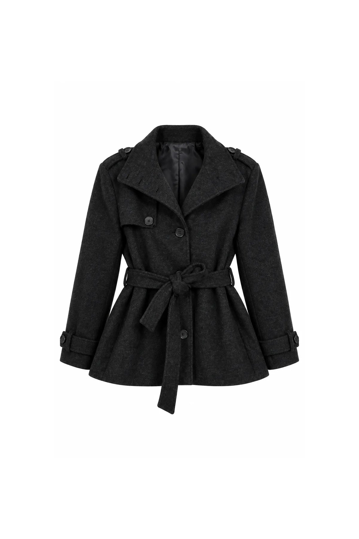 Jakne belted wool
