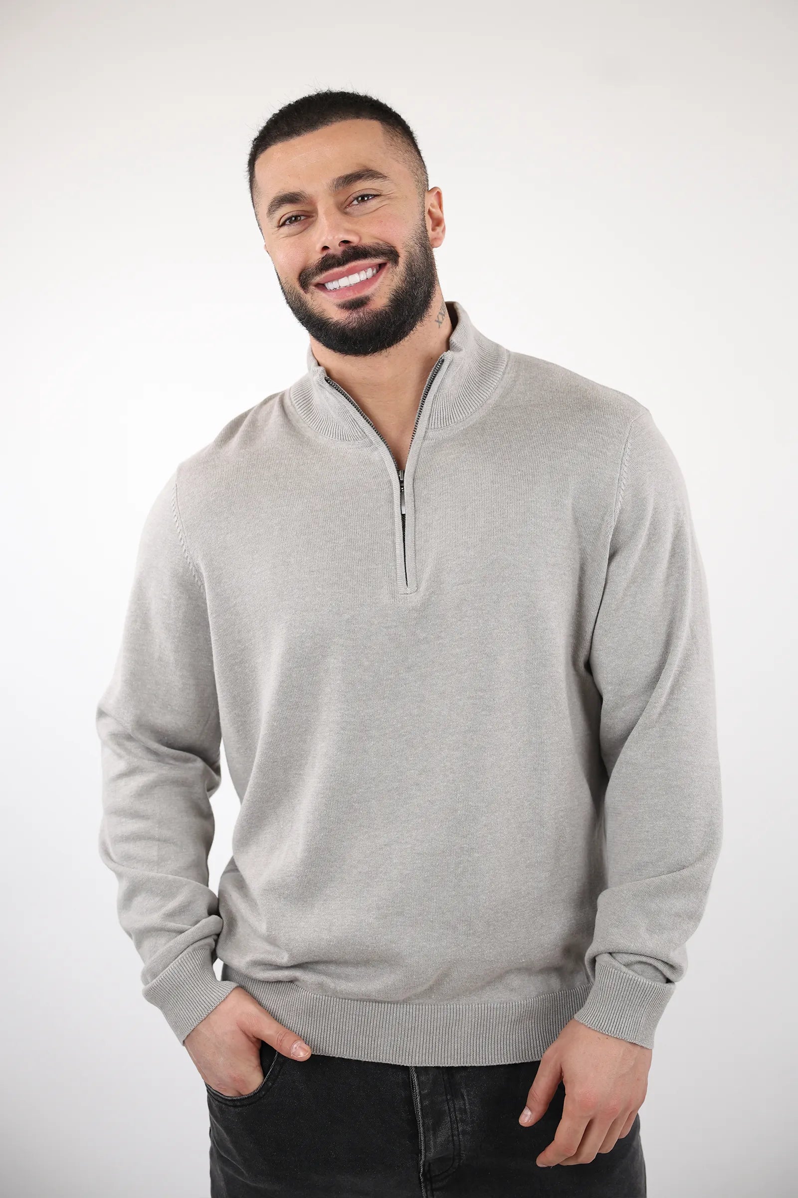 XHEMPER High Neck Zip up